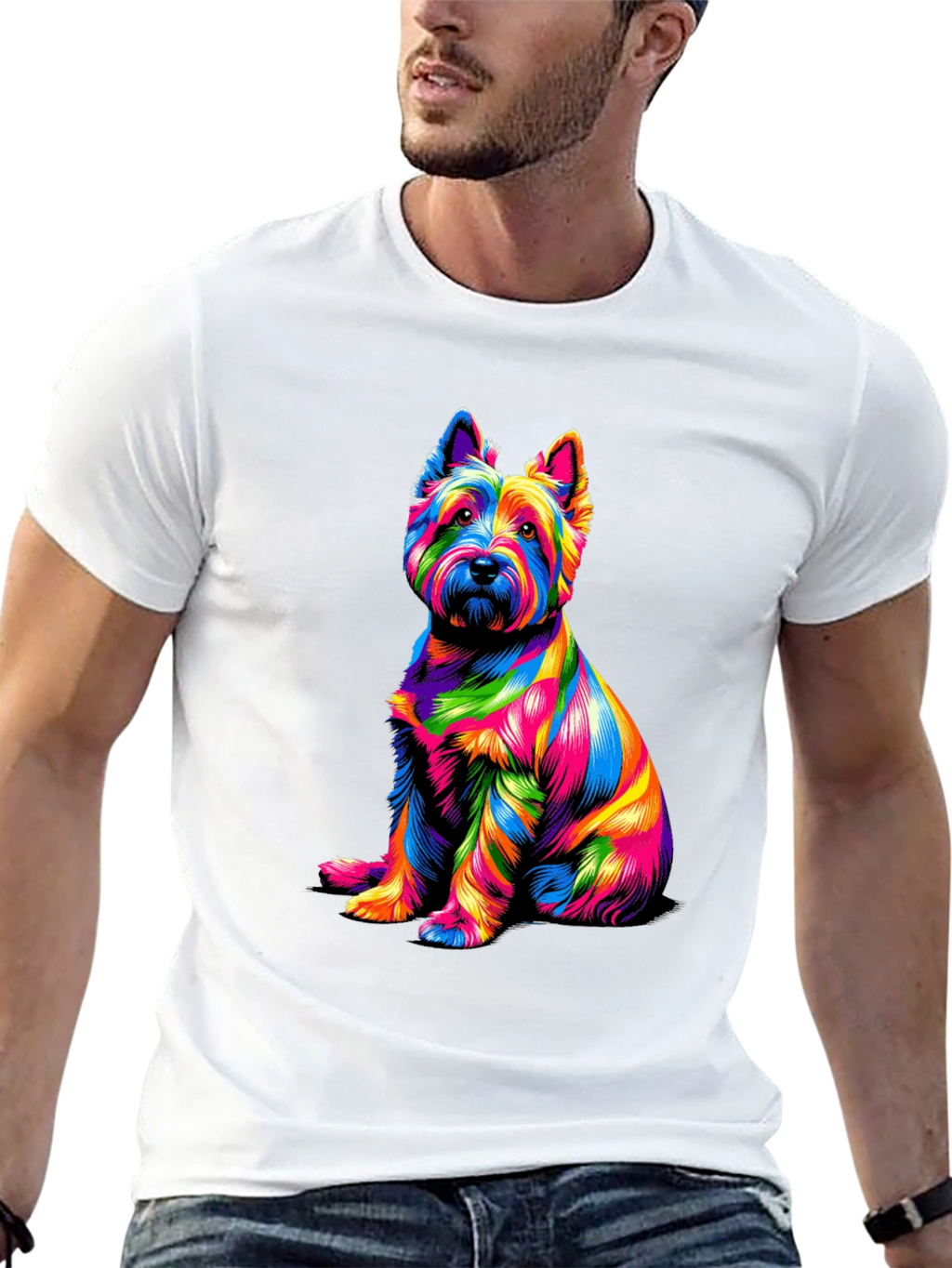 Rainbow Dog Graphic T-Shirt