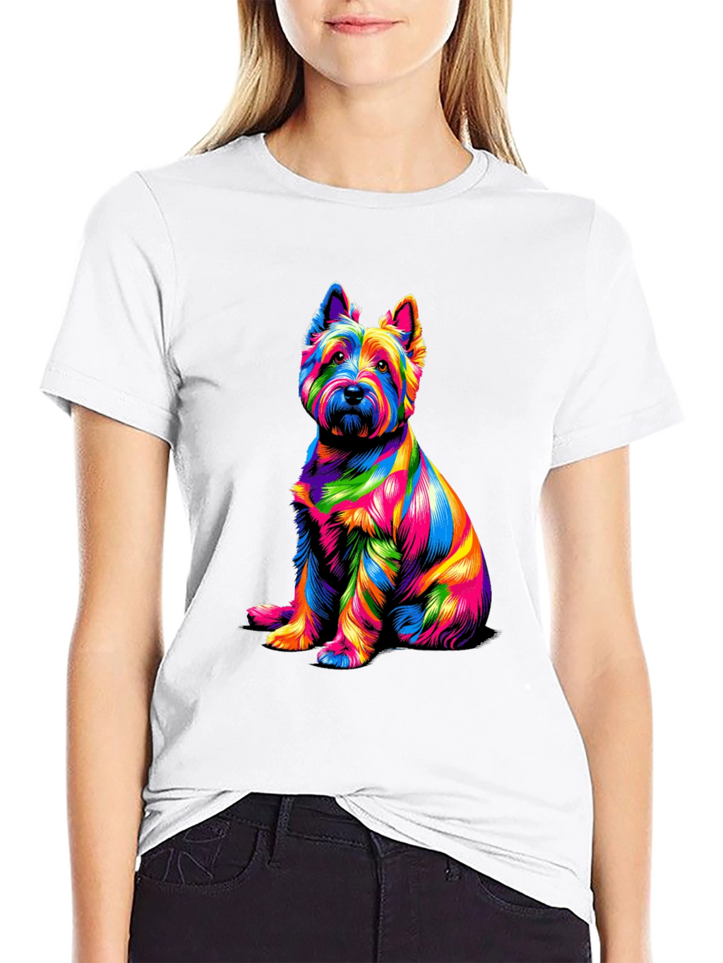 Rainbow Dog Graphic T-Shirt