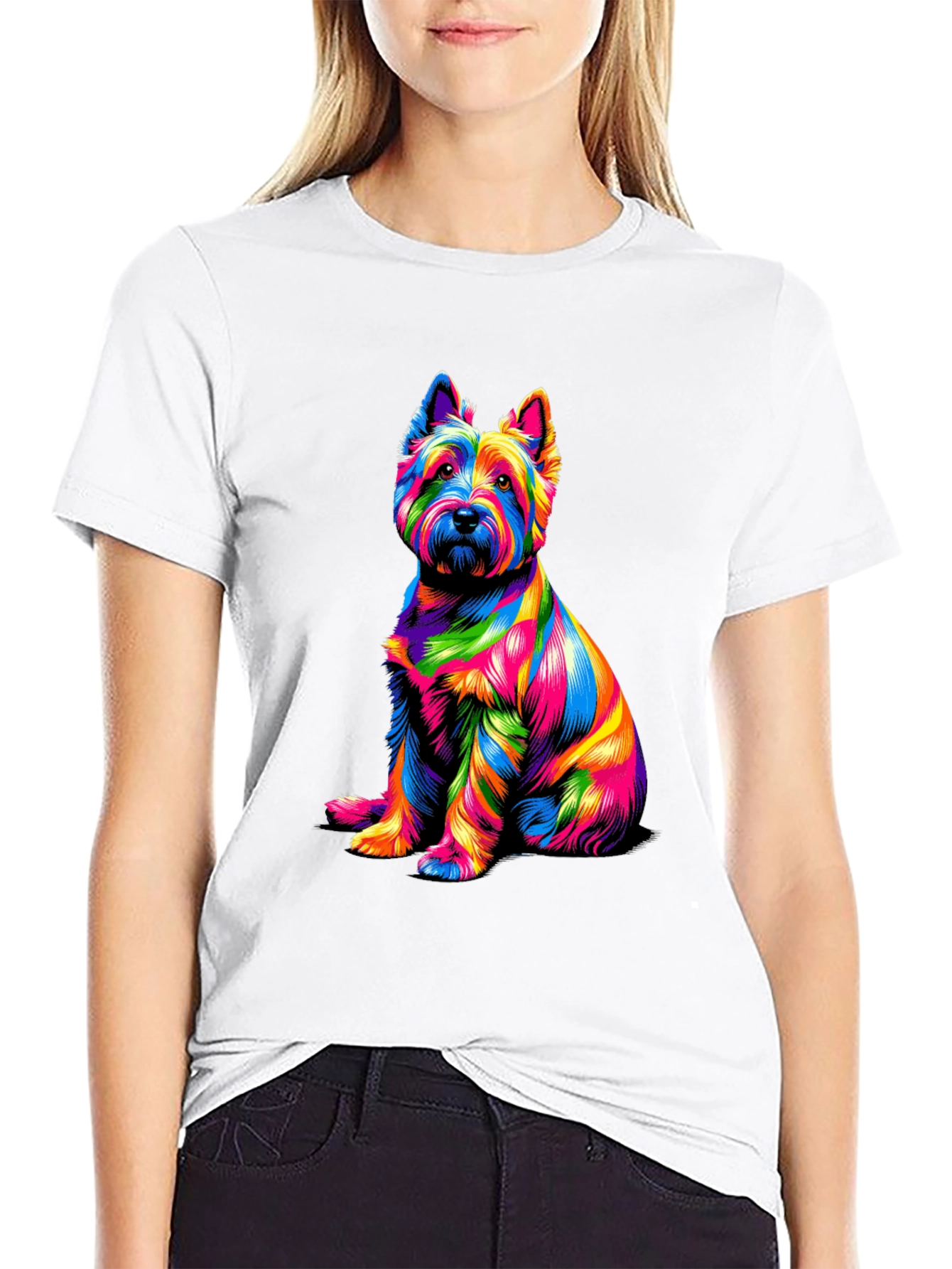 Rainbow Dog Graphic T-Shirt
