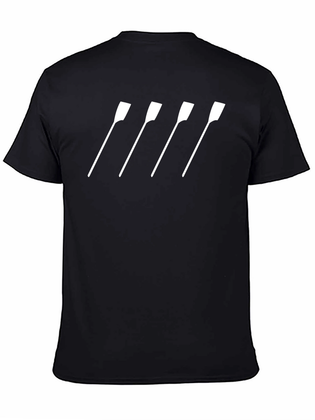 Rowing Oars Graphic Tee - Black Cotton T-Shirt