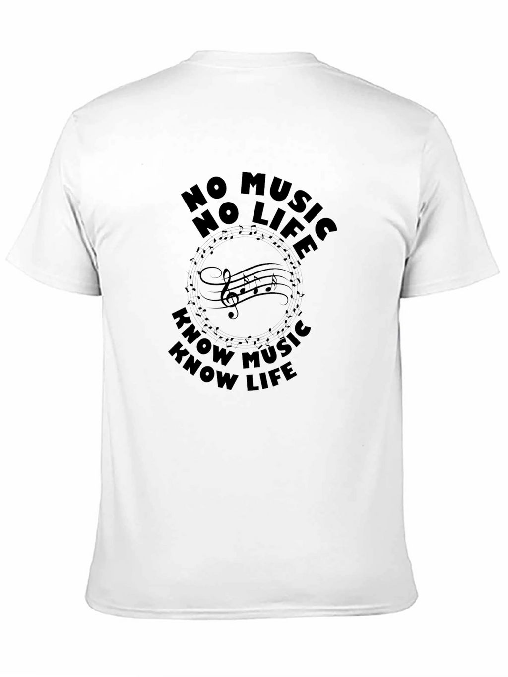 No Music No Life Graphic Tee - Black