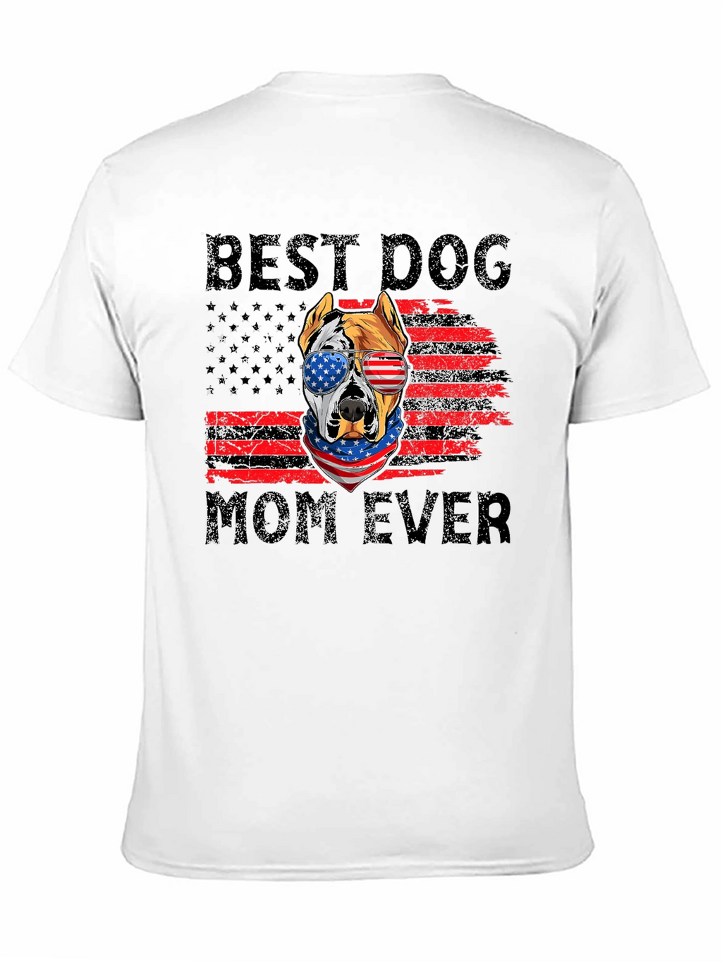 Best Dog Mom Ever Patriotic Graphic Tee