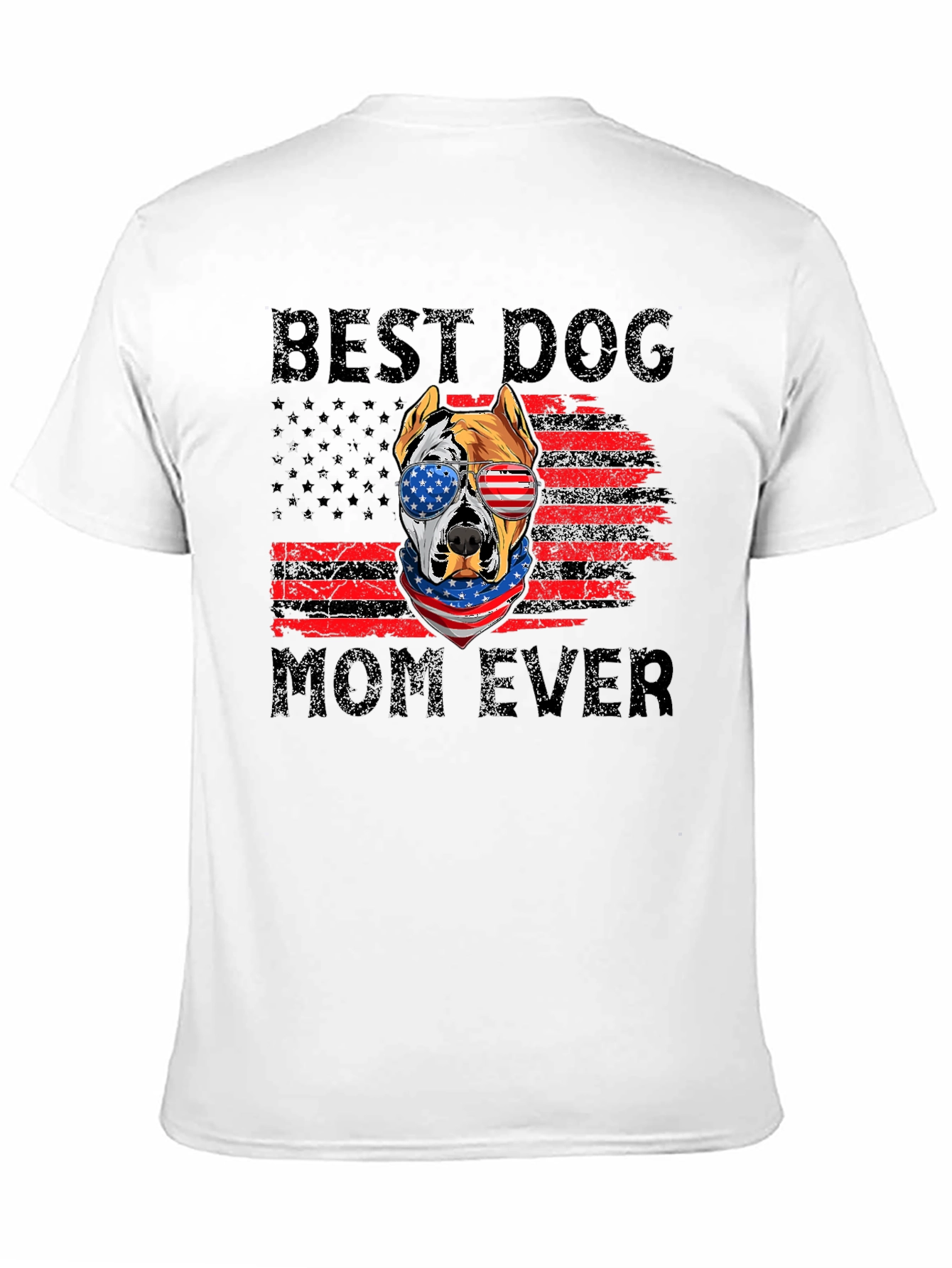 Best Dog Mom Ever Patriotic Graphic Tee