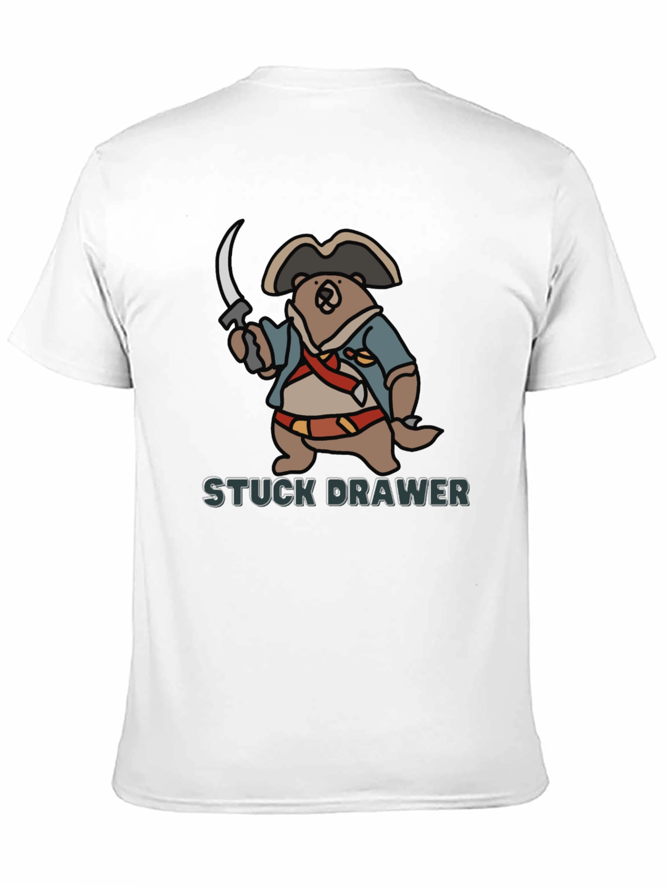 Pirate Bear Stuck Drawer T-Shirt