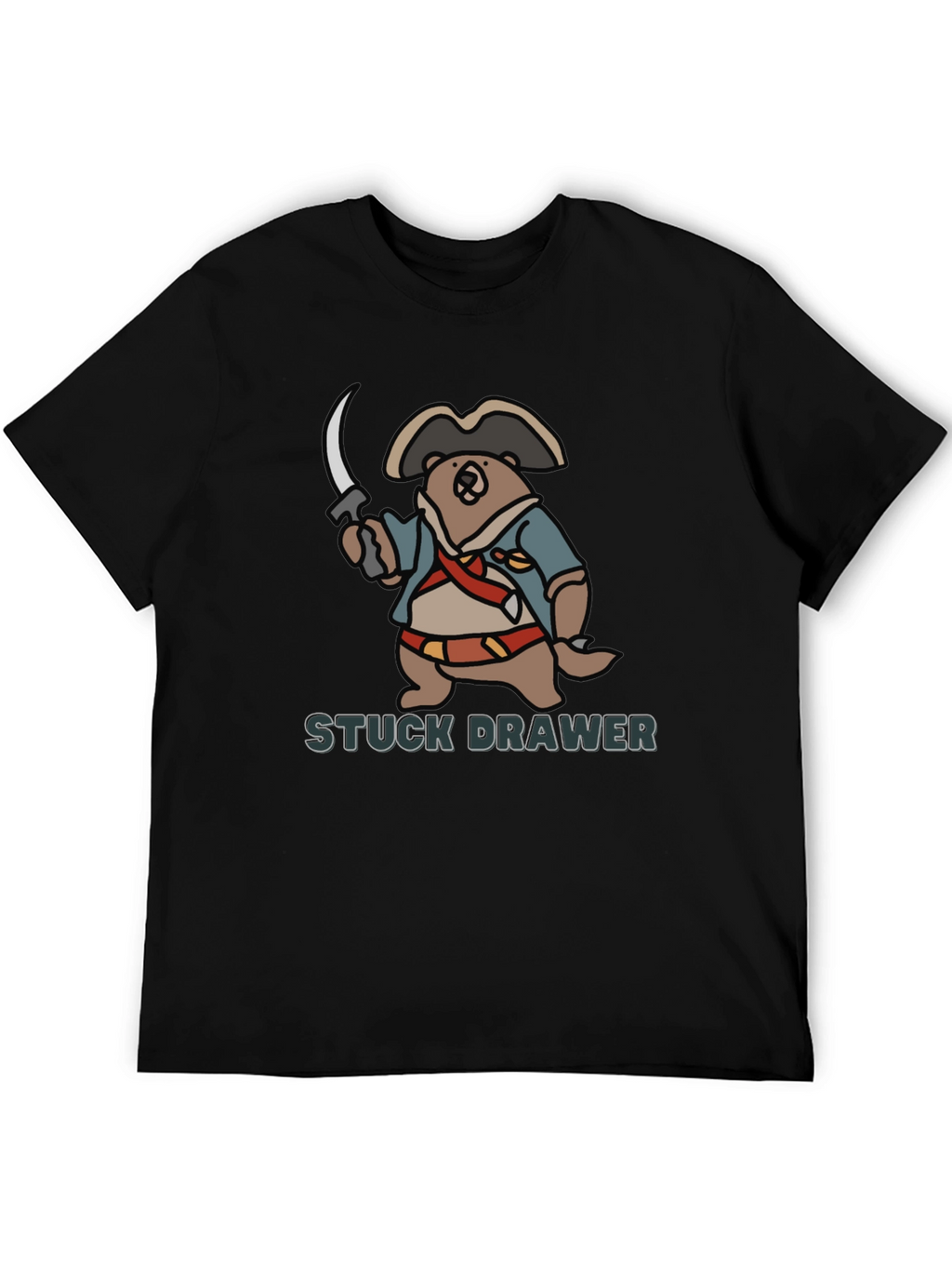 Pirate Bear Stuck Drawer T-Shirt