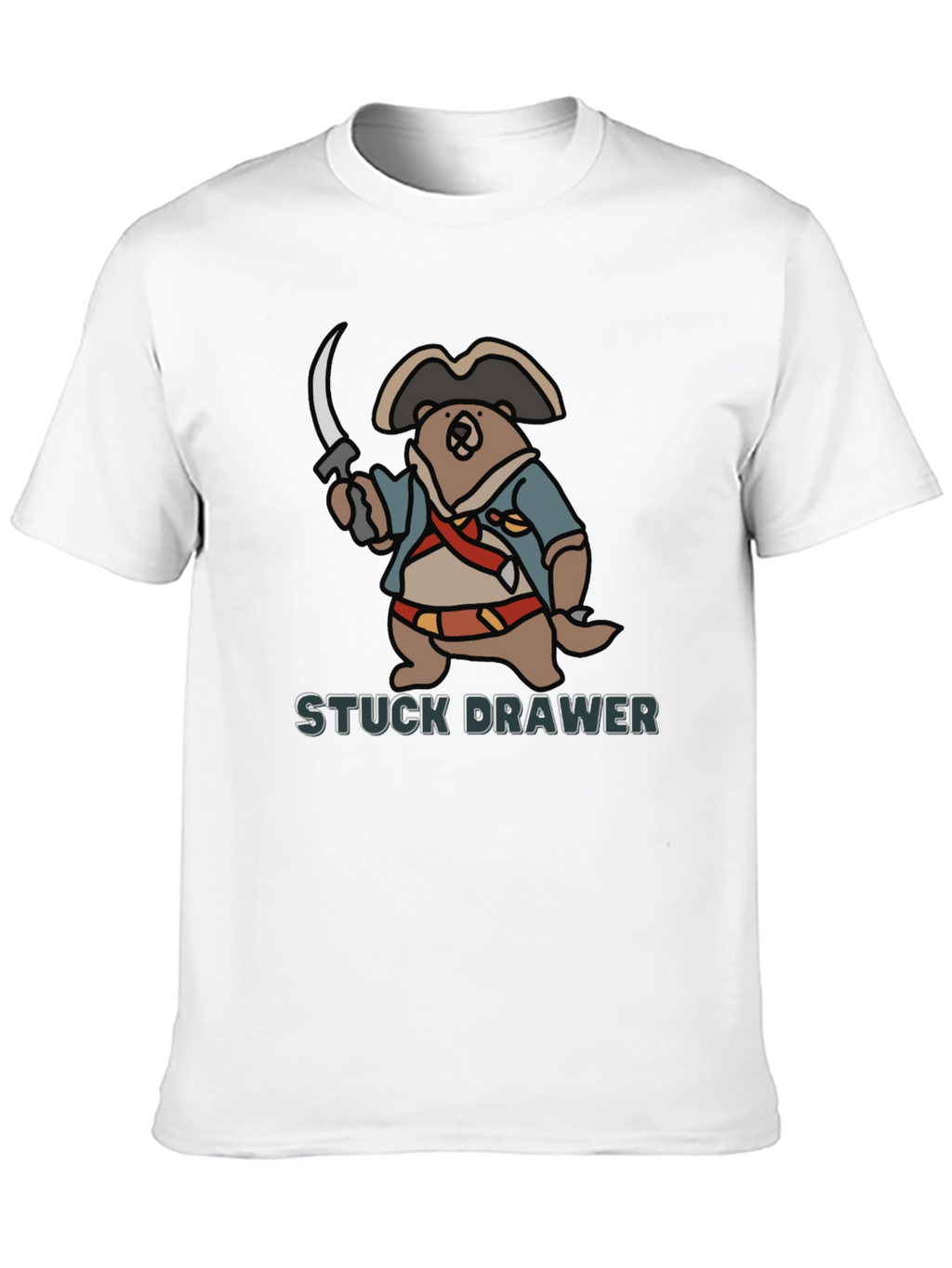 Pirate Bear Stuck Drawer T-Shirt