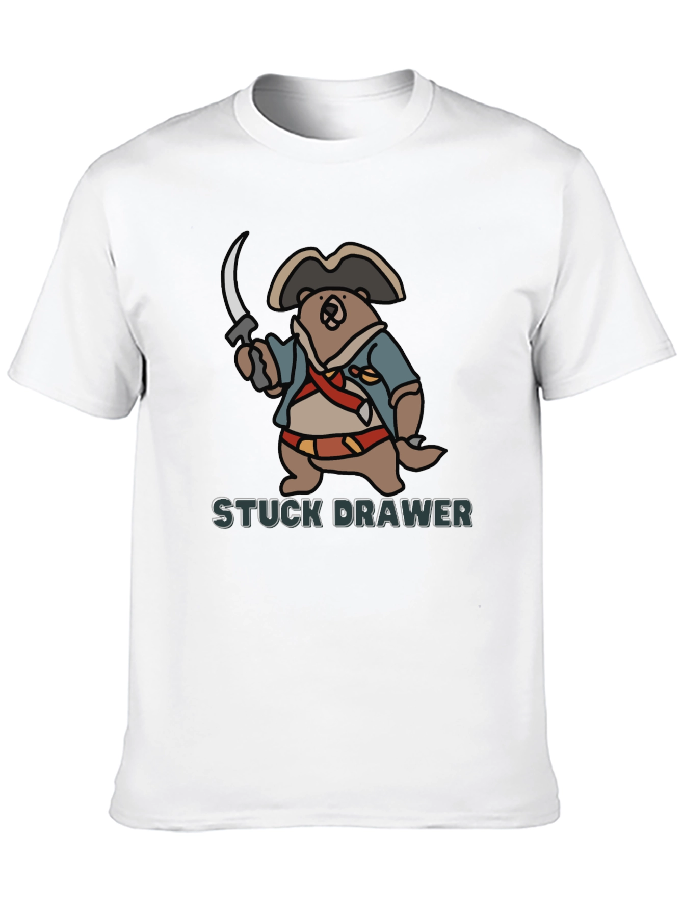 Pirate Bear Stuck Drawer T-Shirt