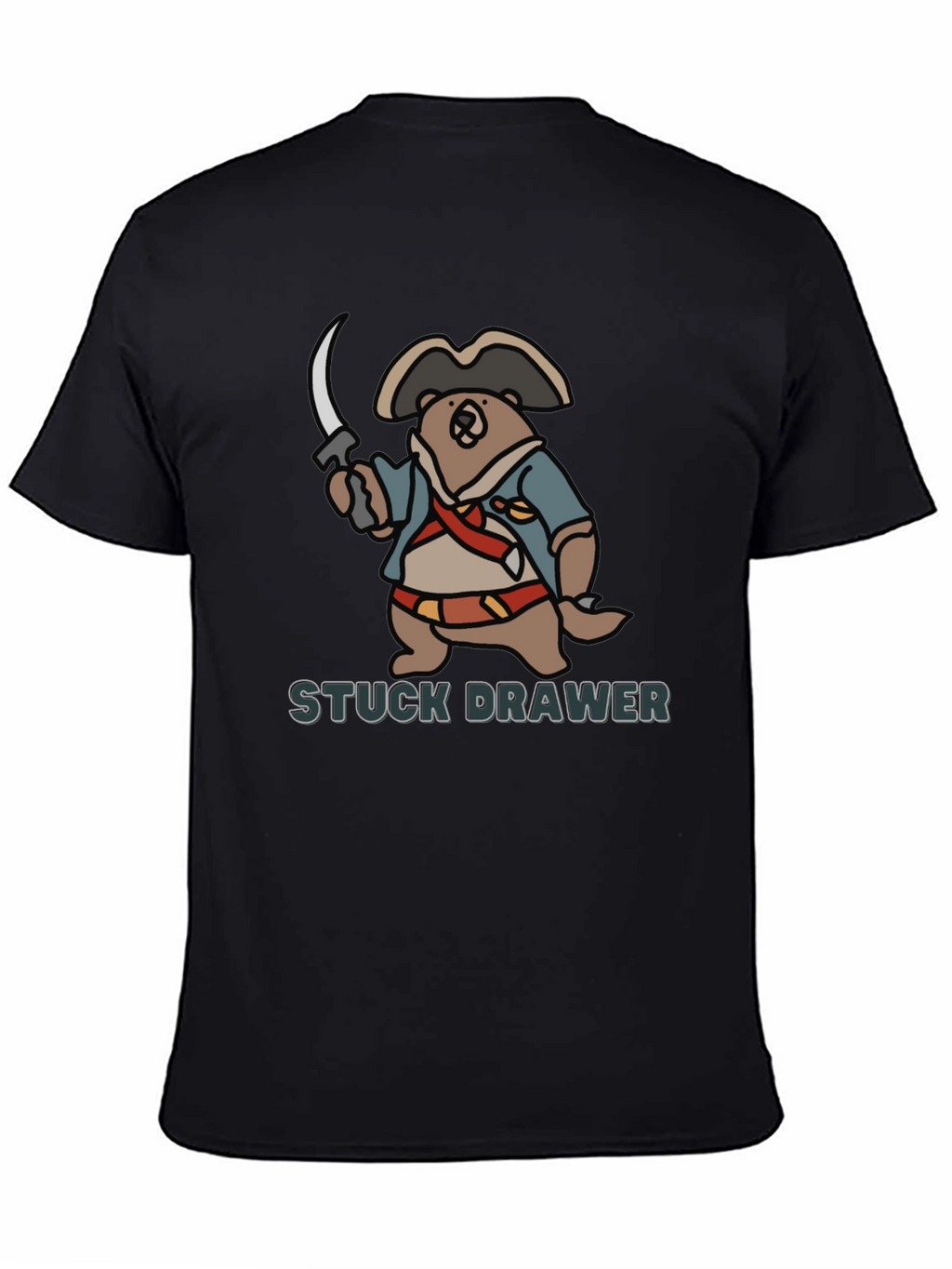 Pirate Bear Stuck Drawer T-Shirt