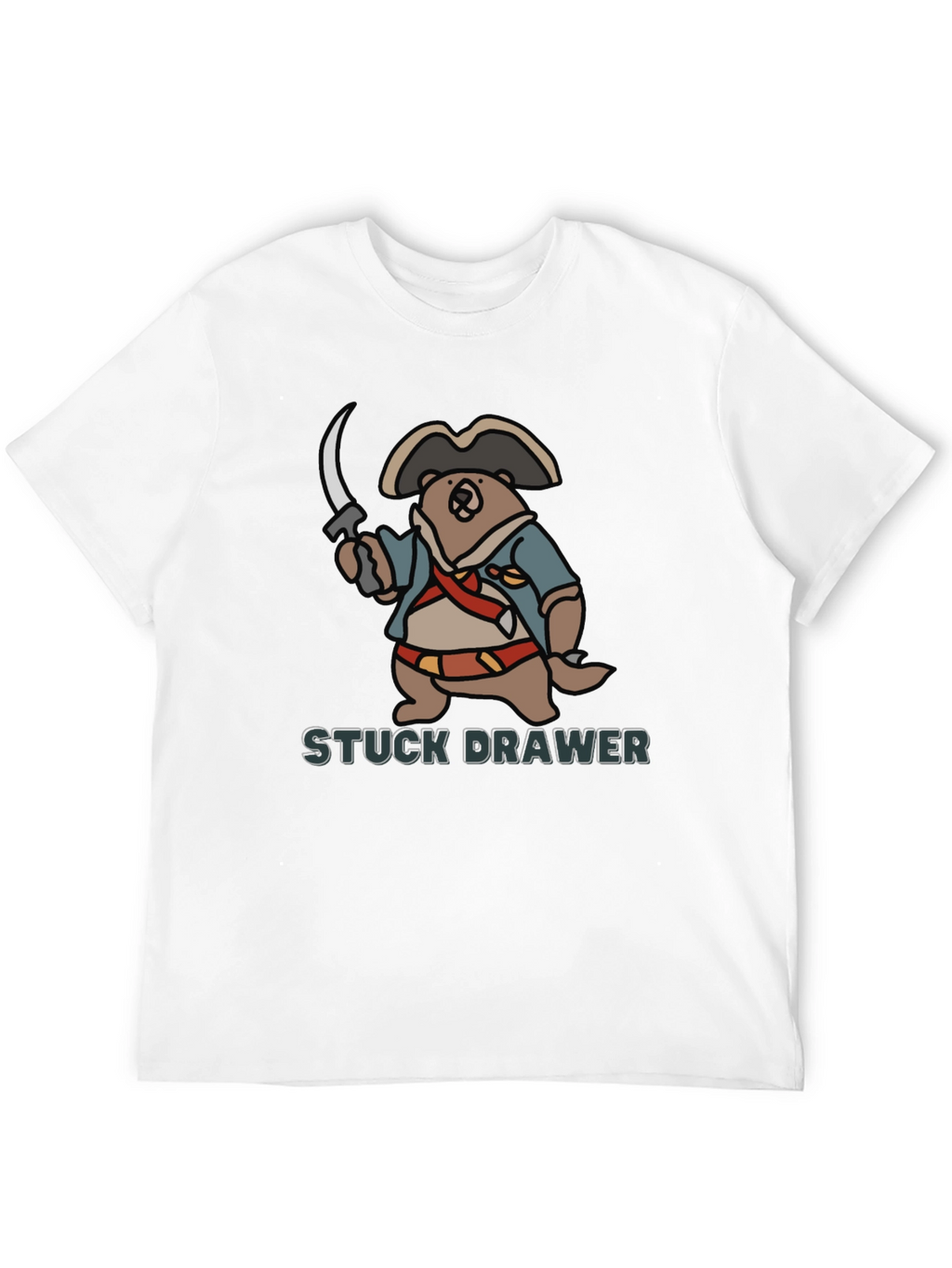 Pirate Bear Stuck Drawer T-Shirt