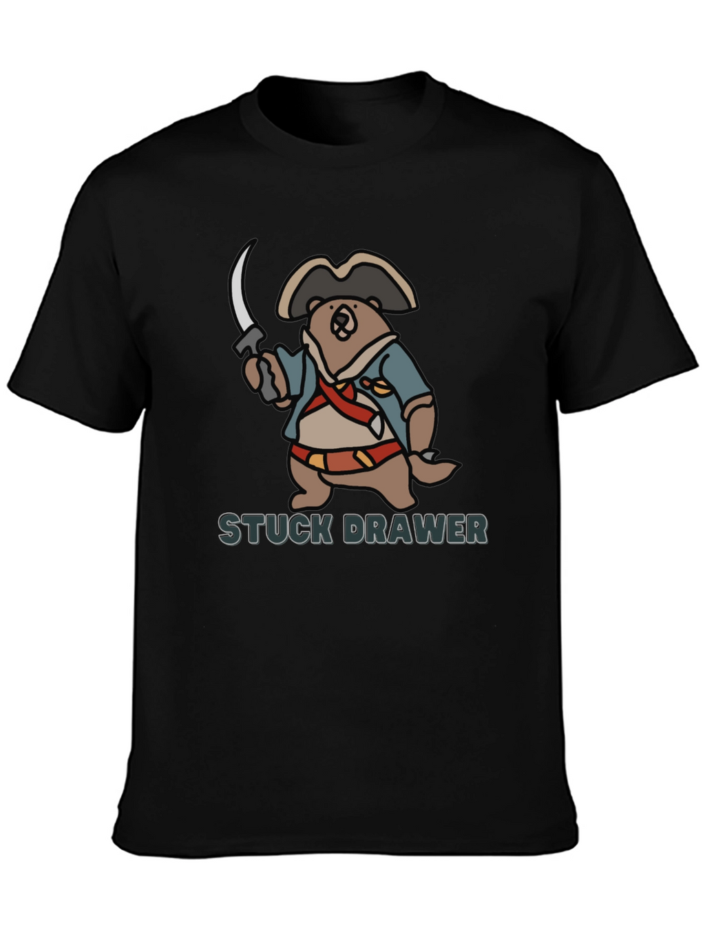 Pirate Bear Stuck Drawer T-Shirt