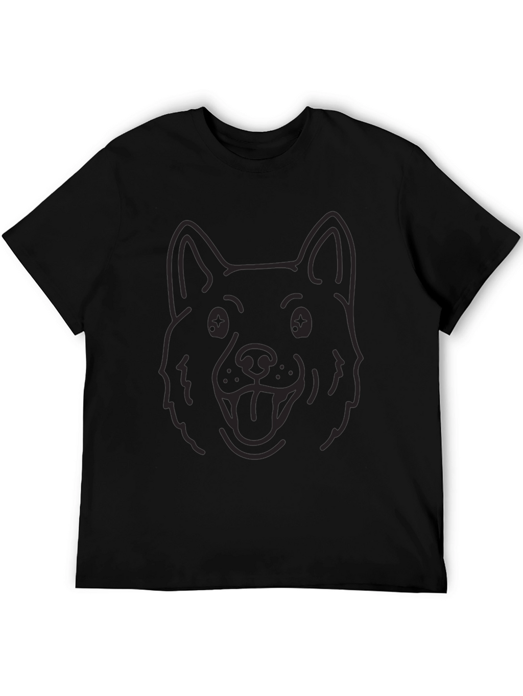 Dog Outline Black T-Shirt