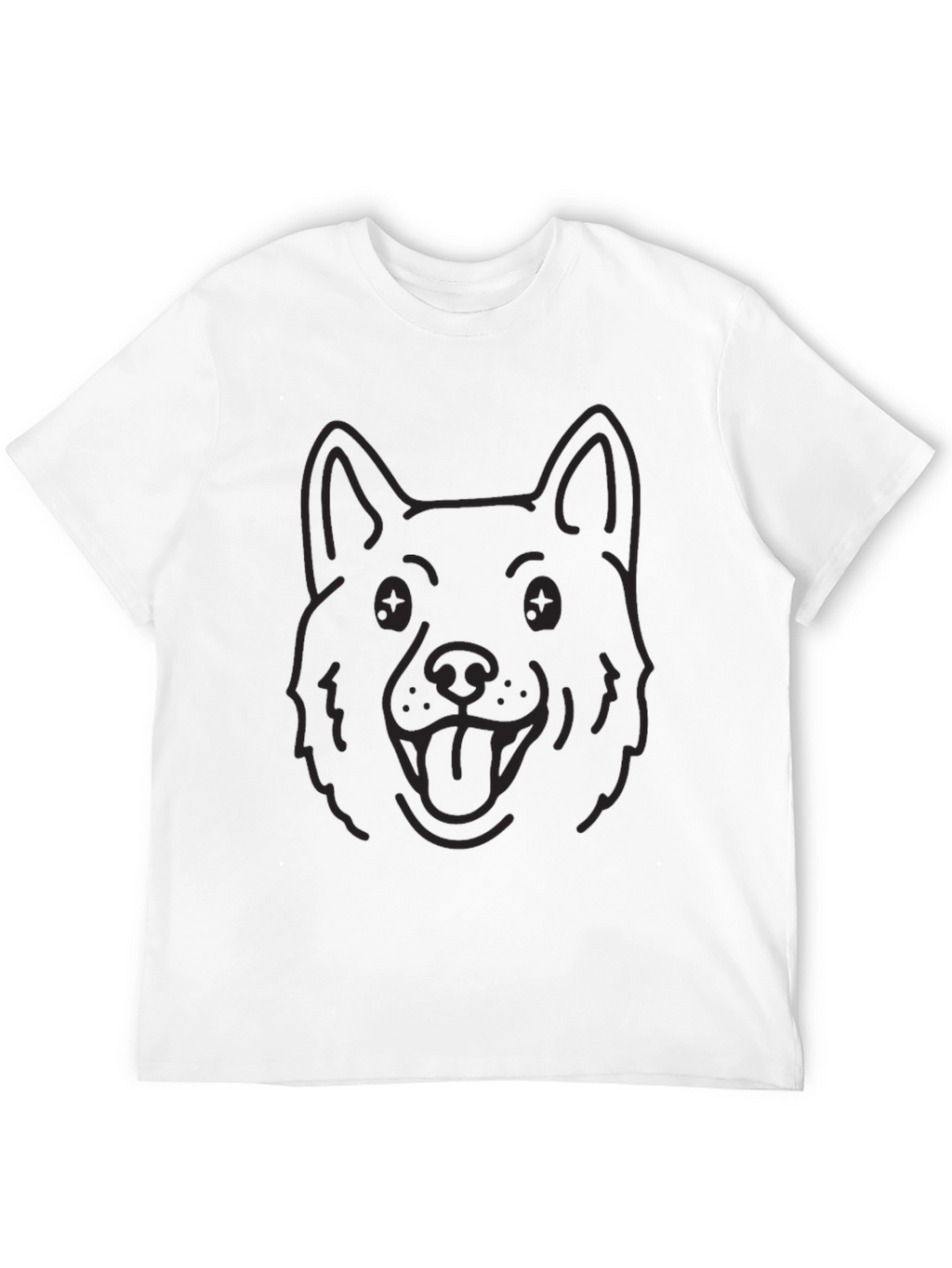 Dog Outline Black T-Shirt