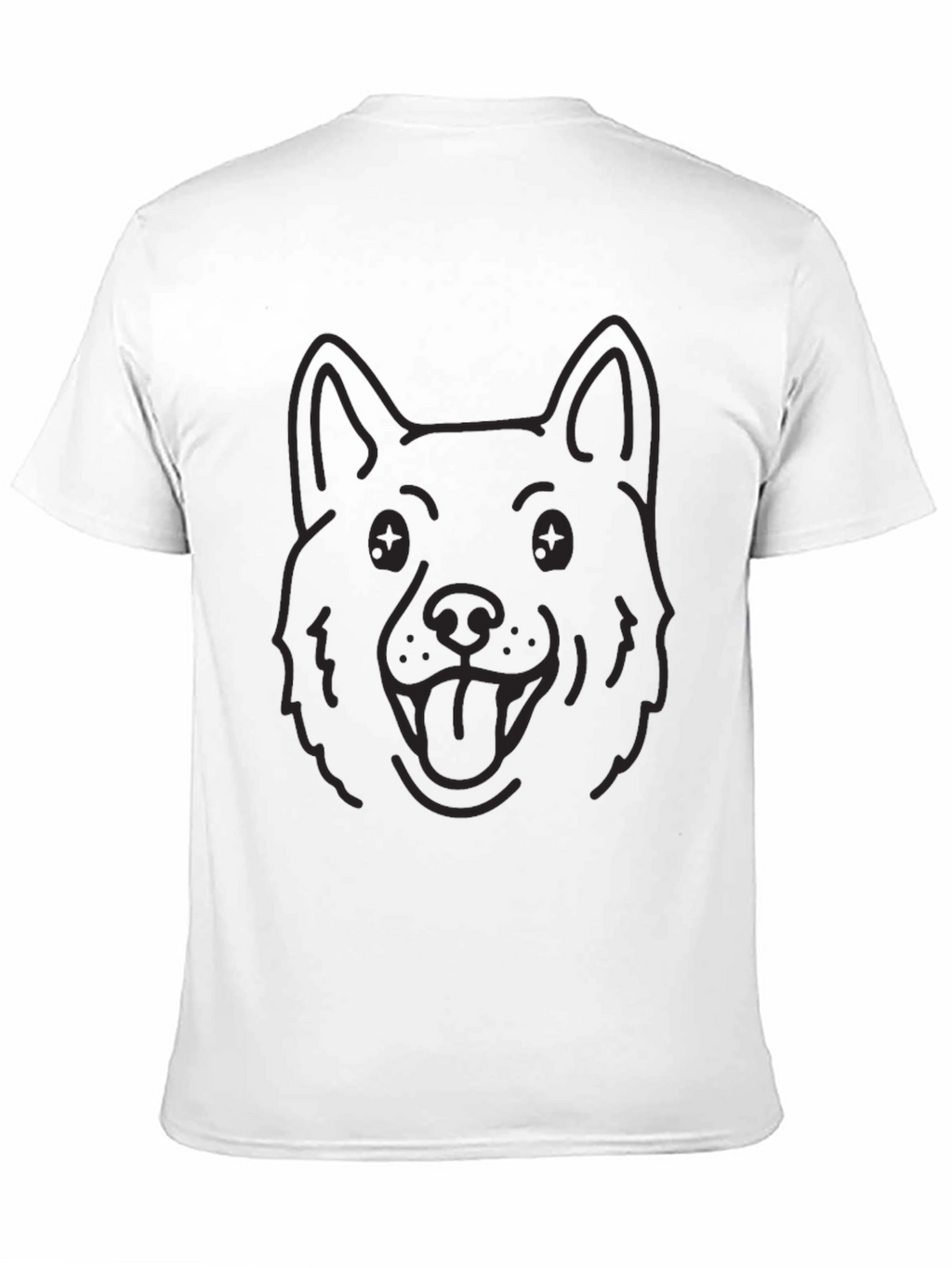 Dog Outline Black T-Shirt