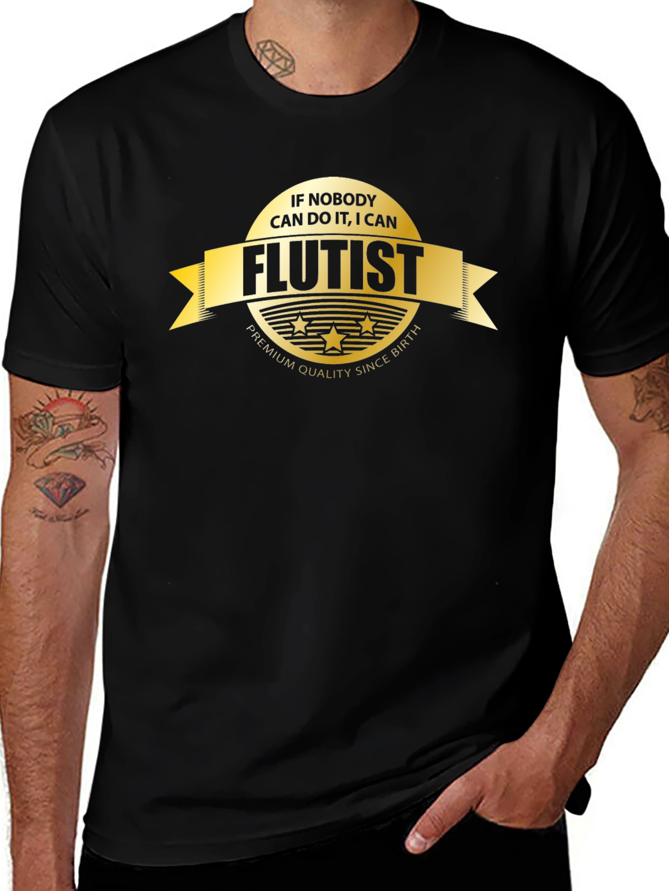 Flutist T-Shirt - If Nobody Can I Can - Premium Quality