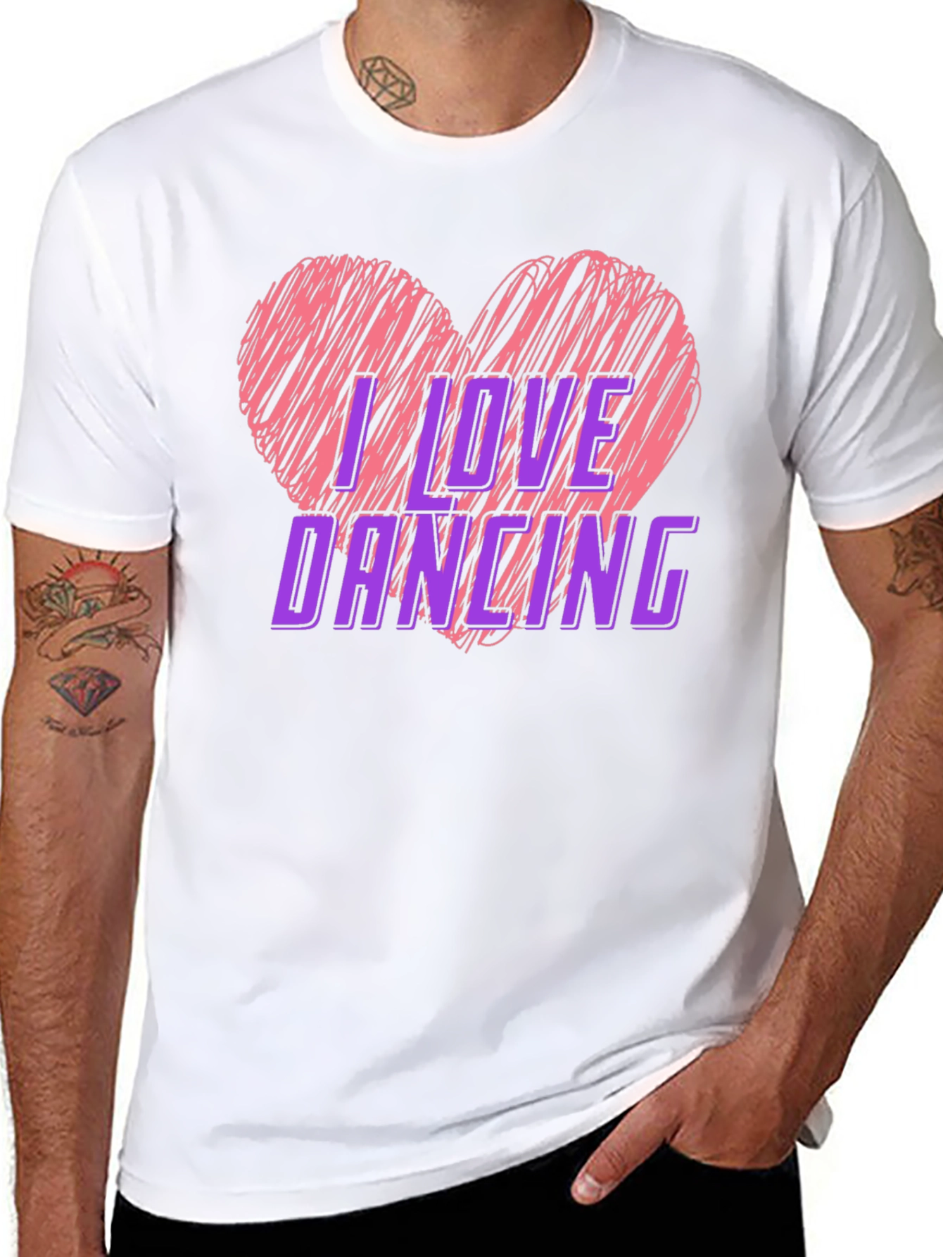 I Love Dancing Graphic Tee - Heart Design