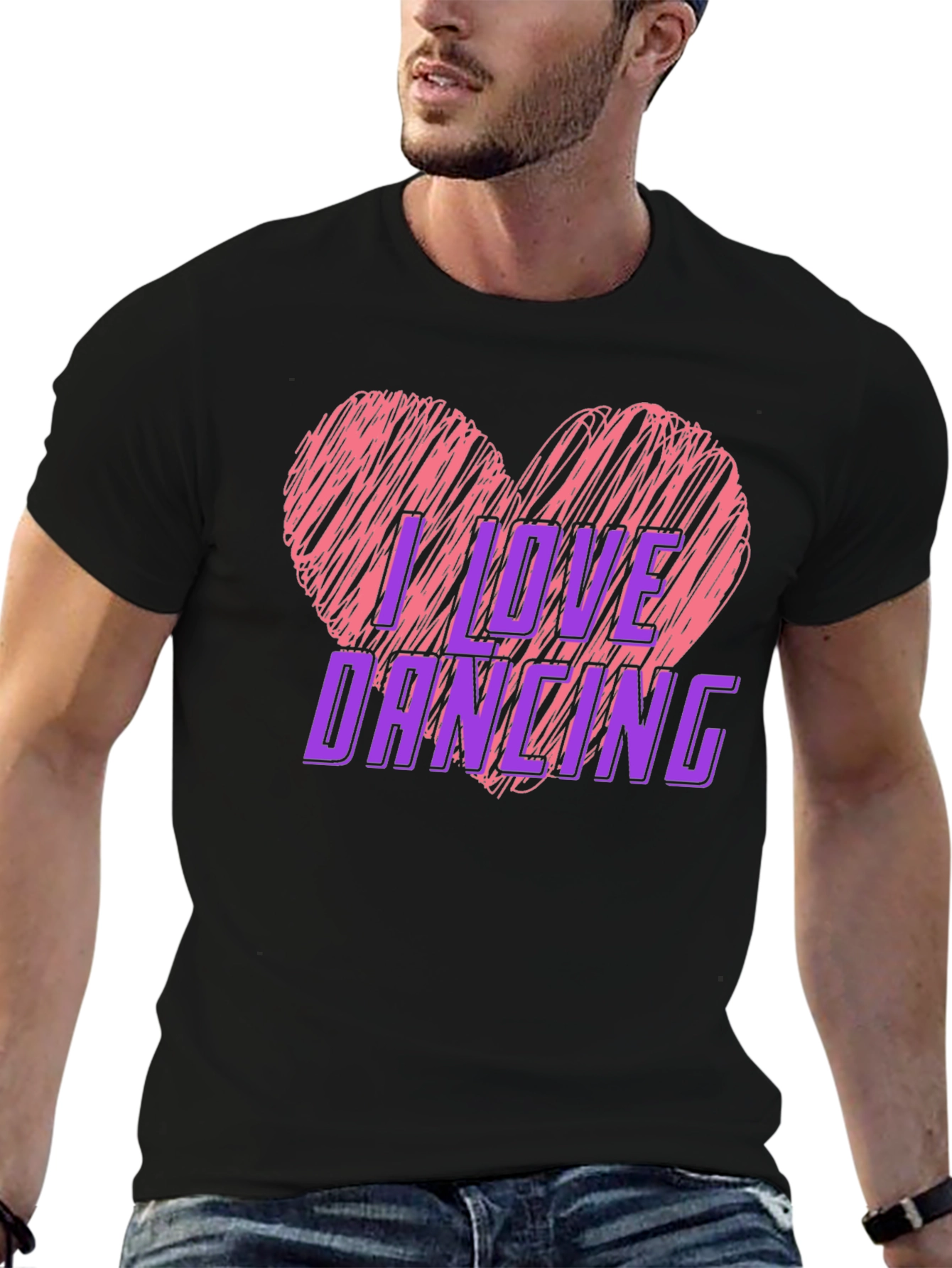 I Love Dancing Graphic Tee - Heart Design