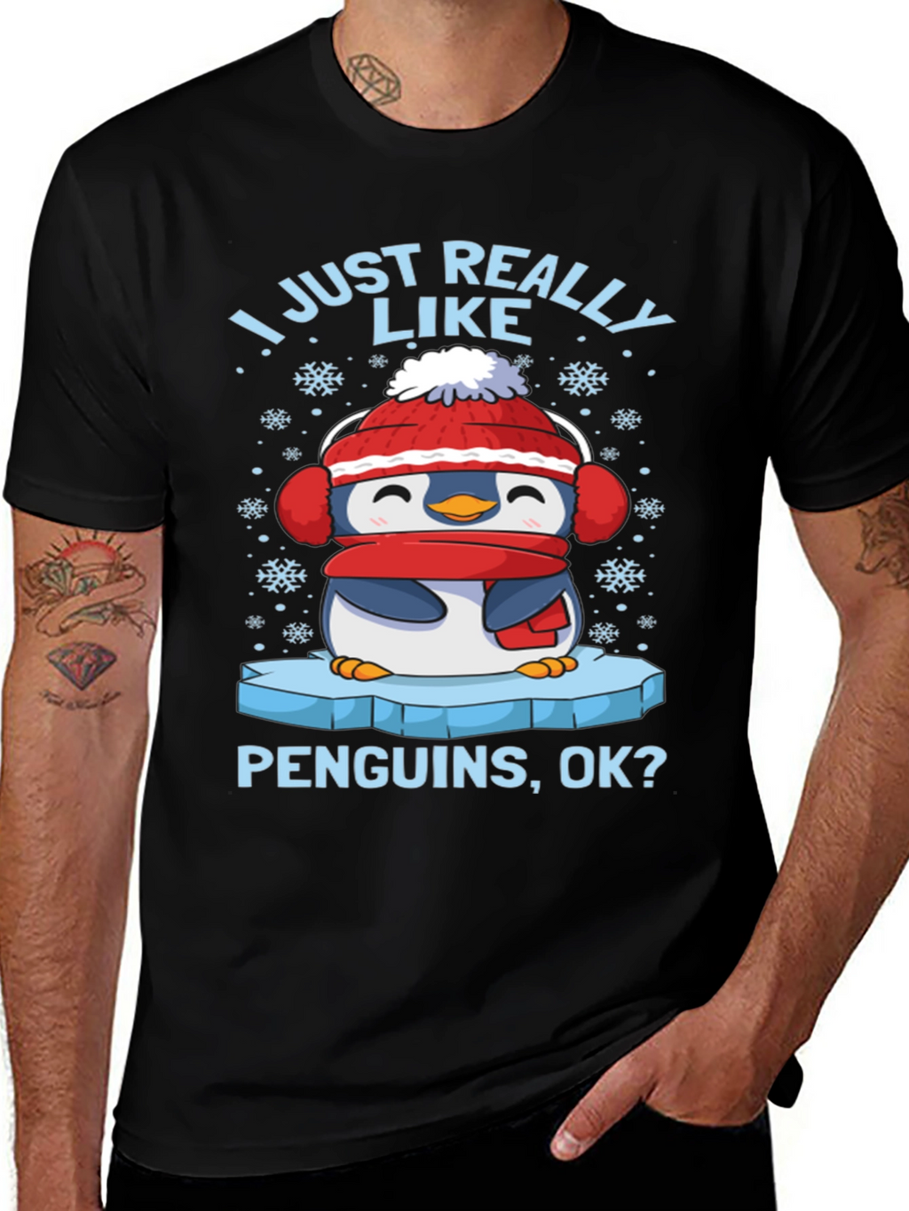 Penguin Lover T-Shirt - Winter Holiday Tee
