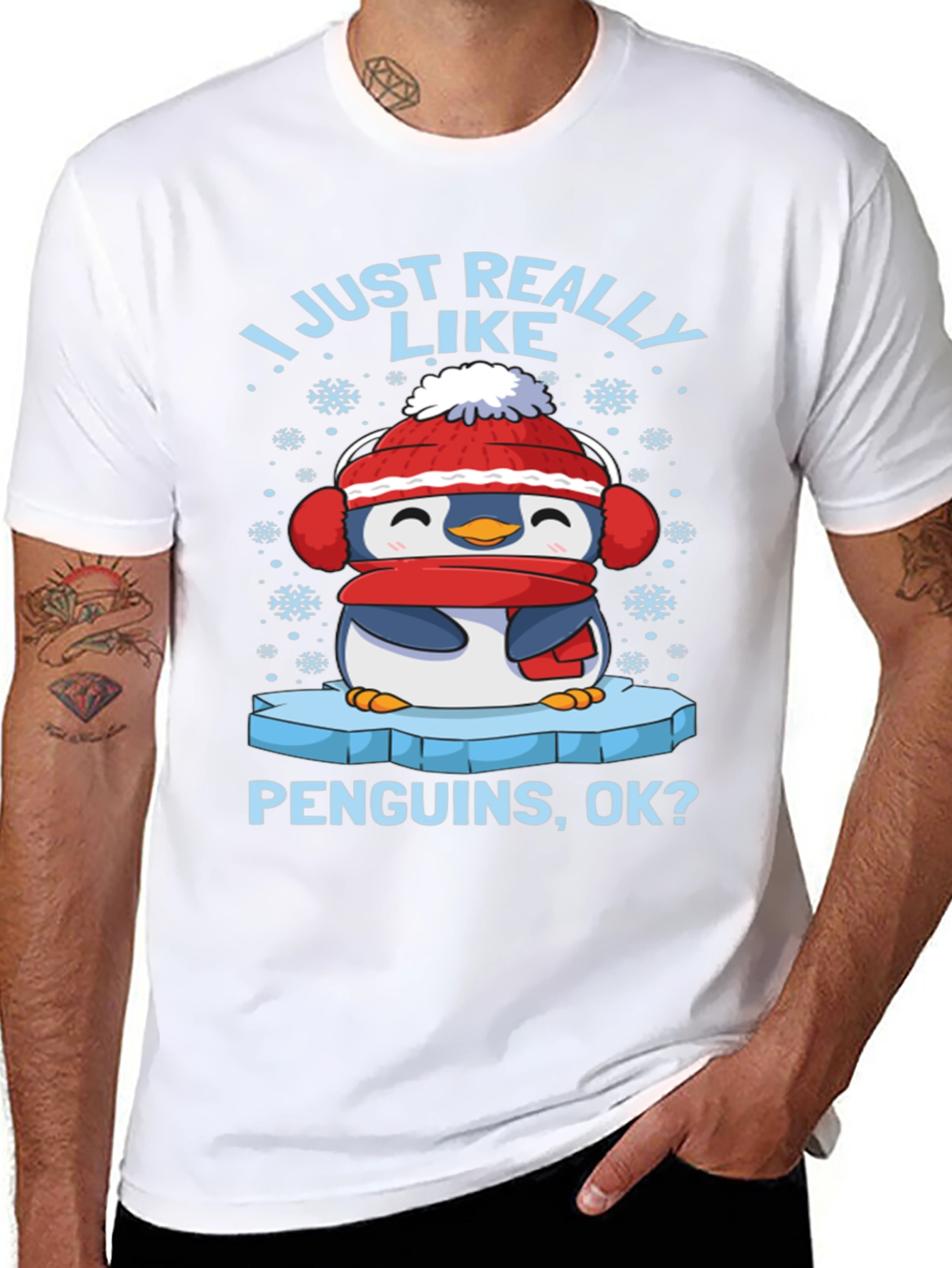 Penguin Lover T-Shirt - Winter Holiday Tee