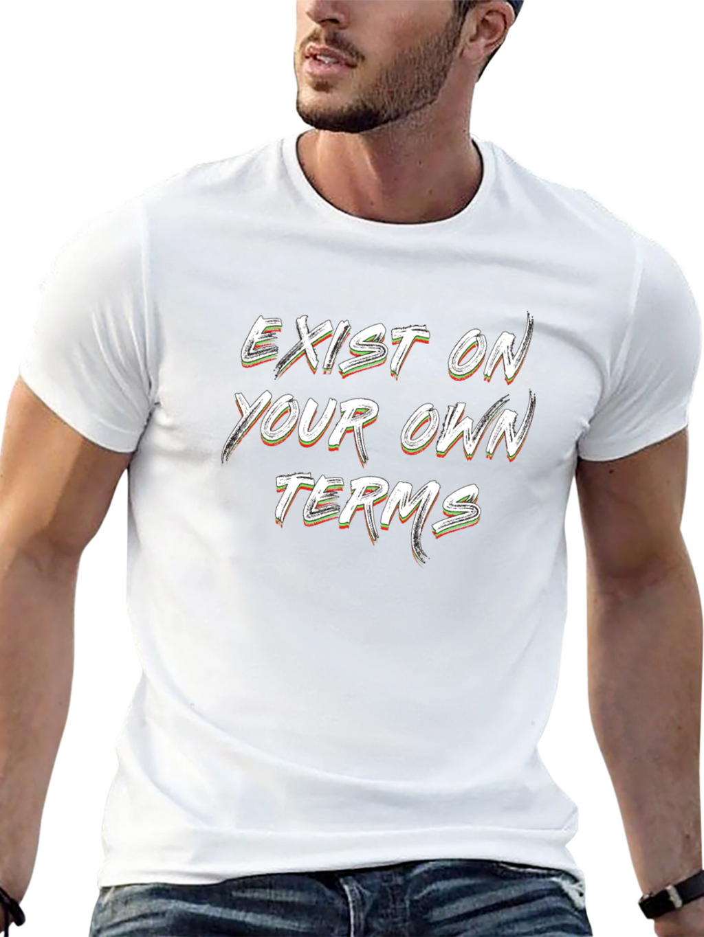 Exist On Your Own Terms Black Graphic T-Shirt