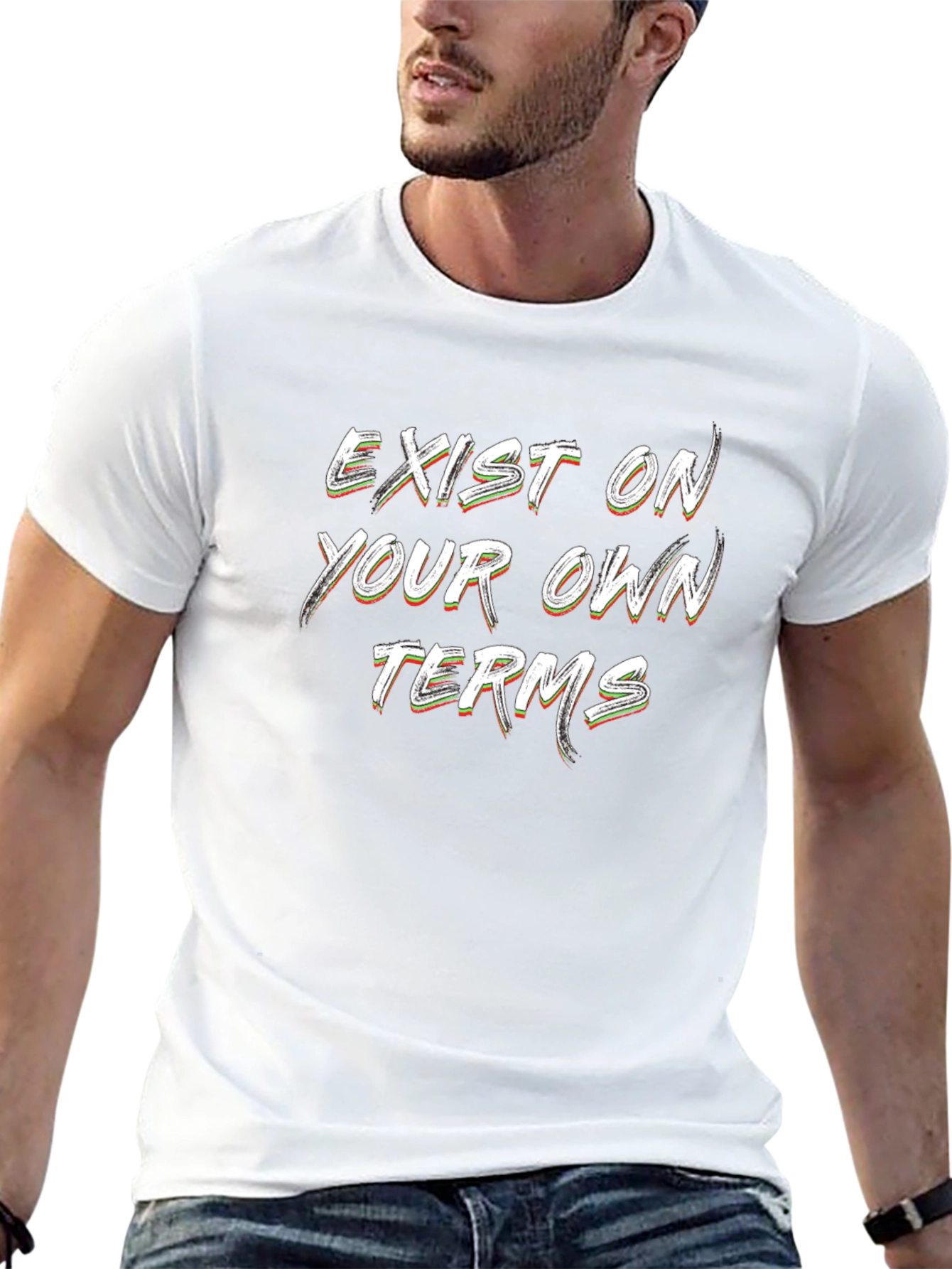 Exist On Your Own Terms Black Graphic T-Shirt