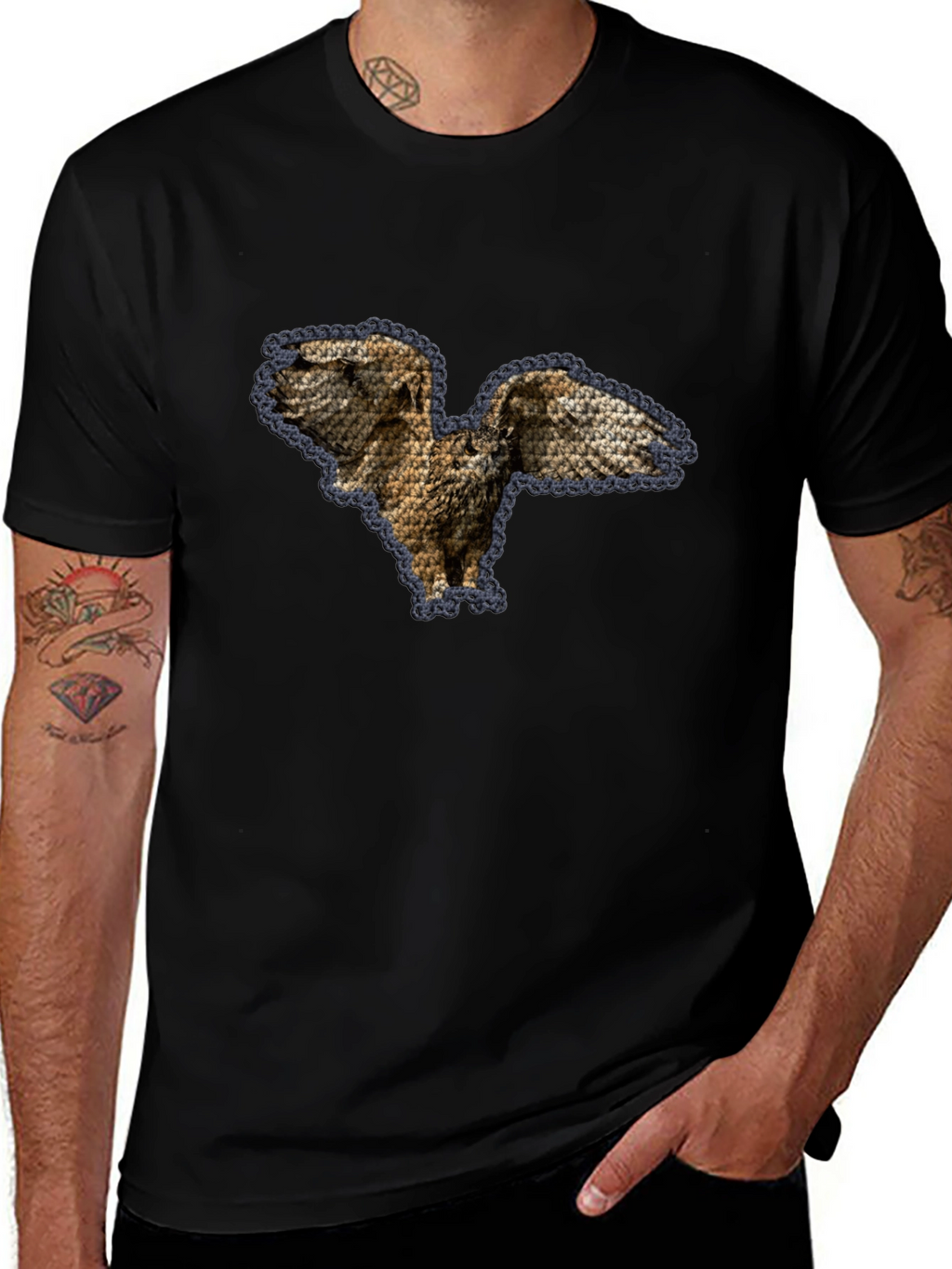Owl Graphic Print T-Shirt