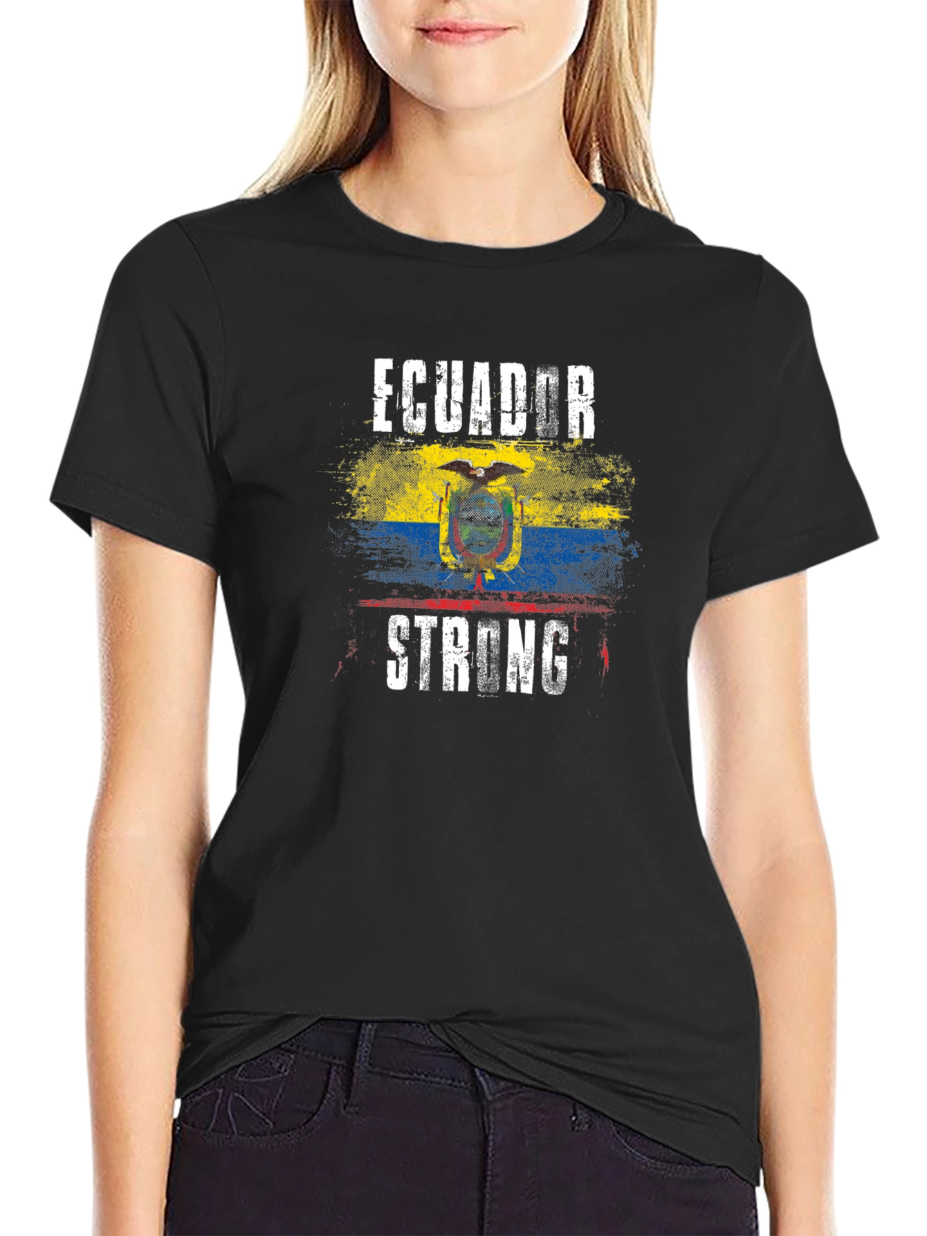 Ecuador Strong Flag Graphic T-Shirt