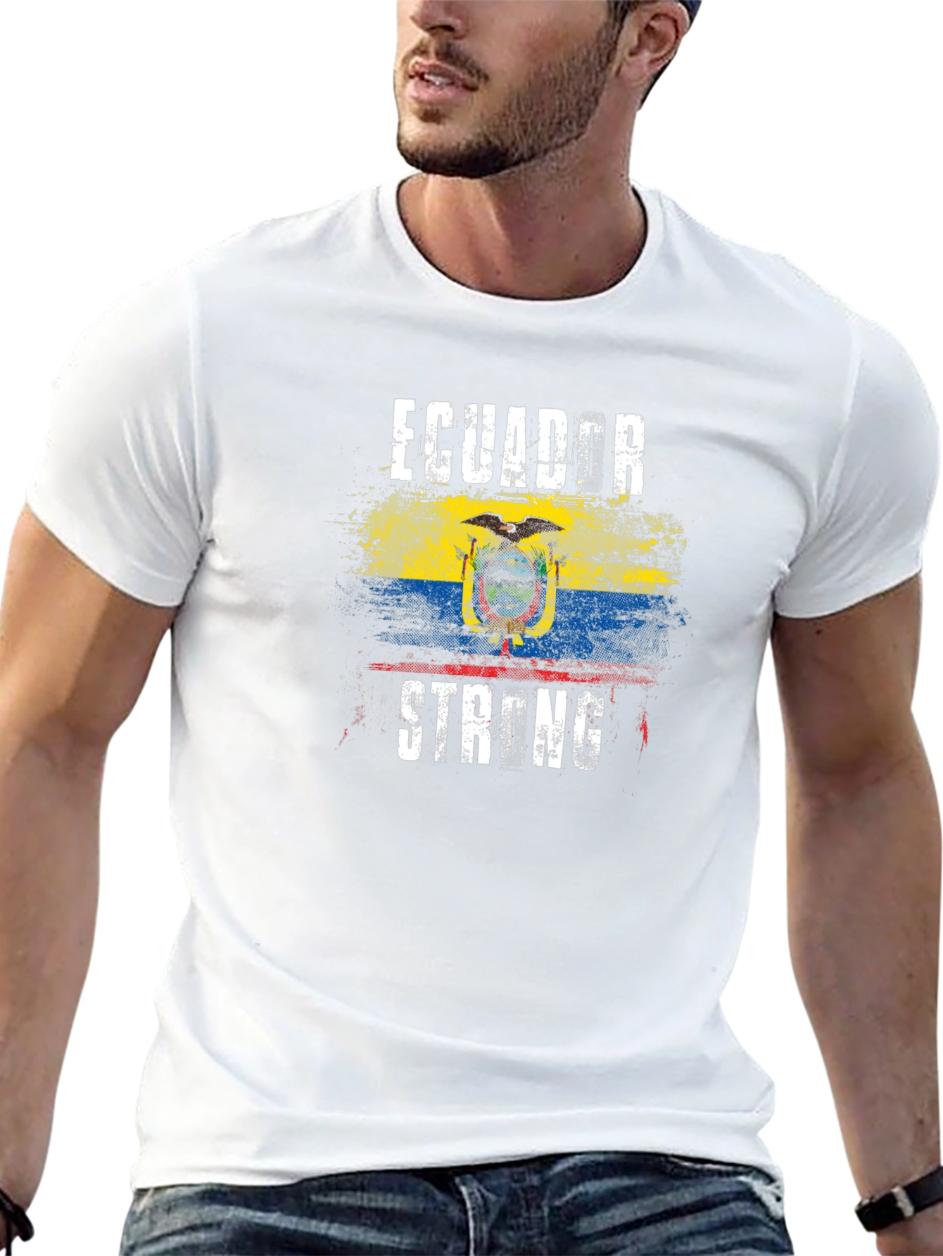 Ecuador Strong Flag Graphic T-Shirt