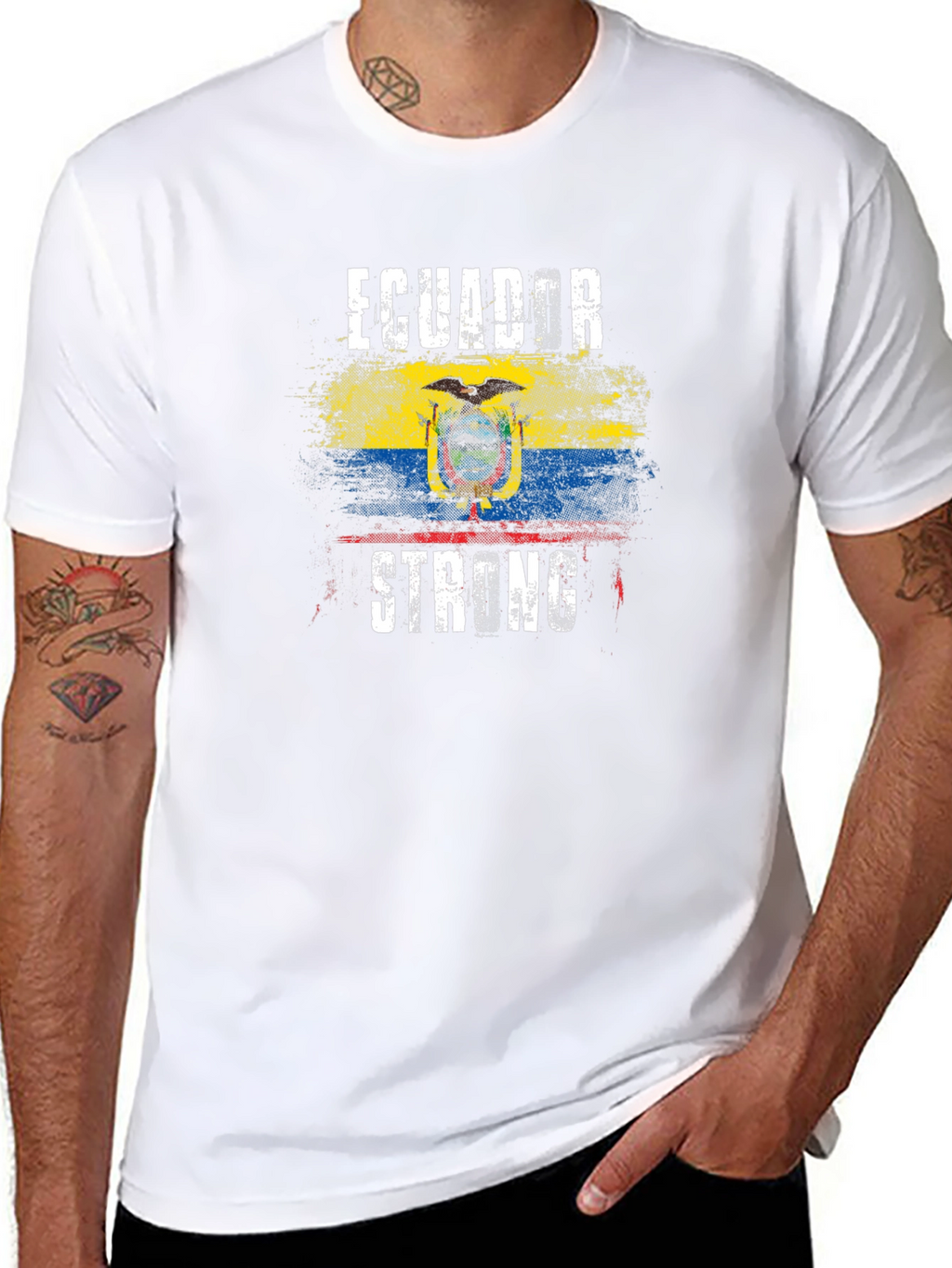 Ecuador Strong Flag Graphic T-Shirt