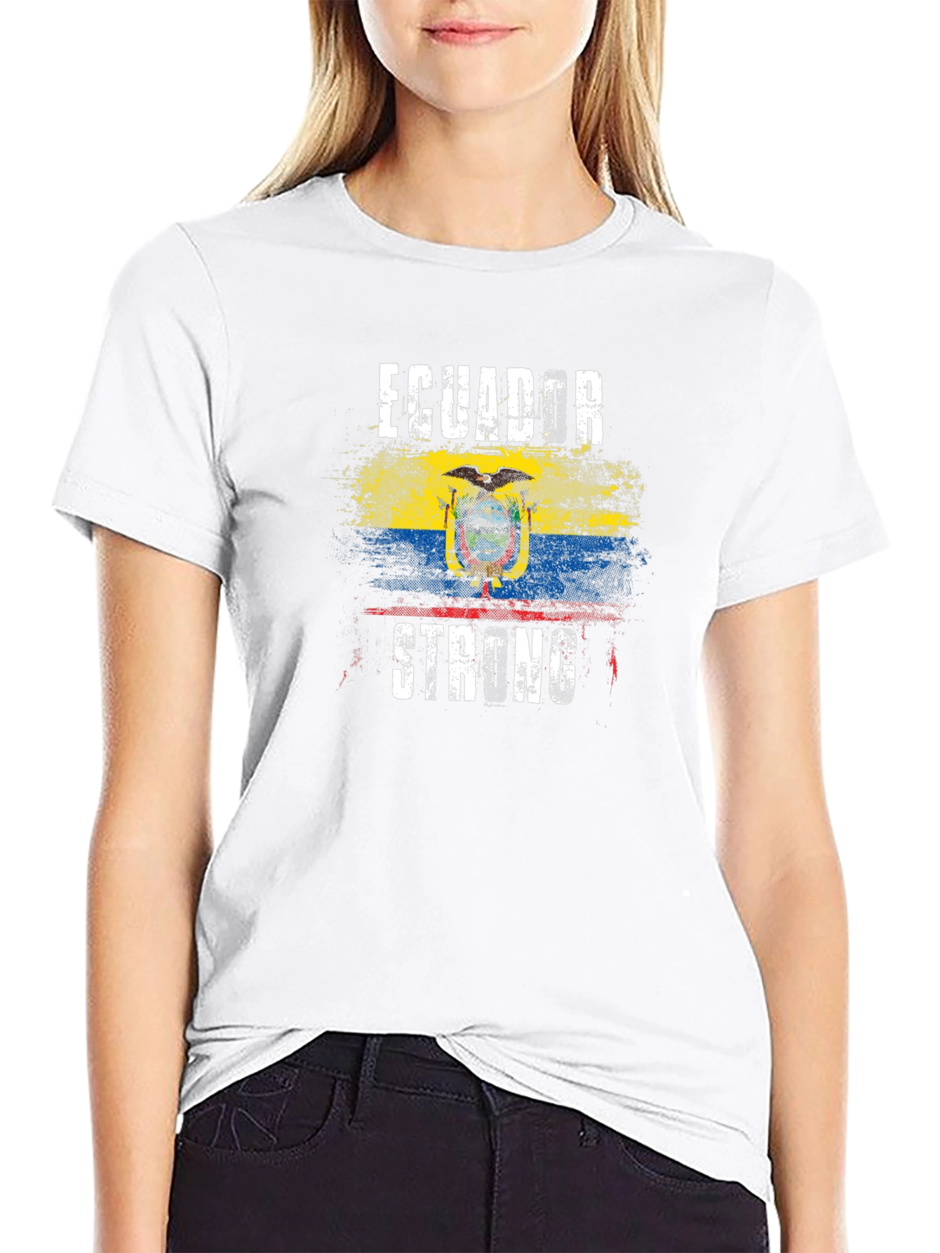 Ecuador Strong Flag Graphic T-Shirt