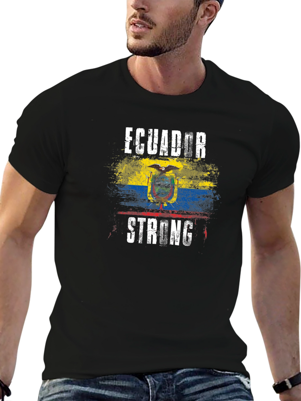 Ecuador Strong Flag Graphic T-Shirt