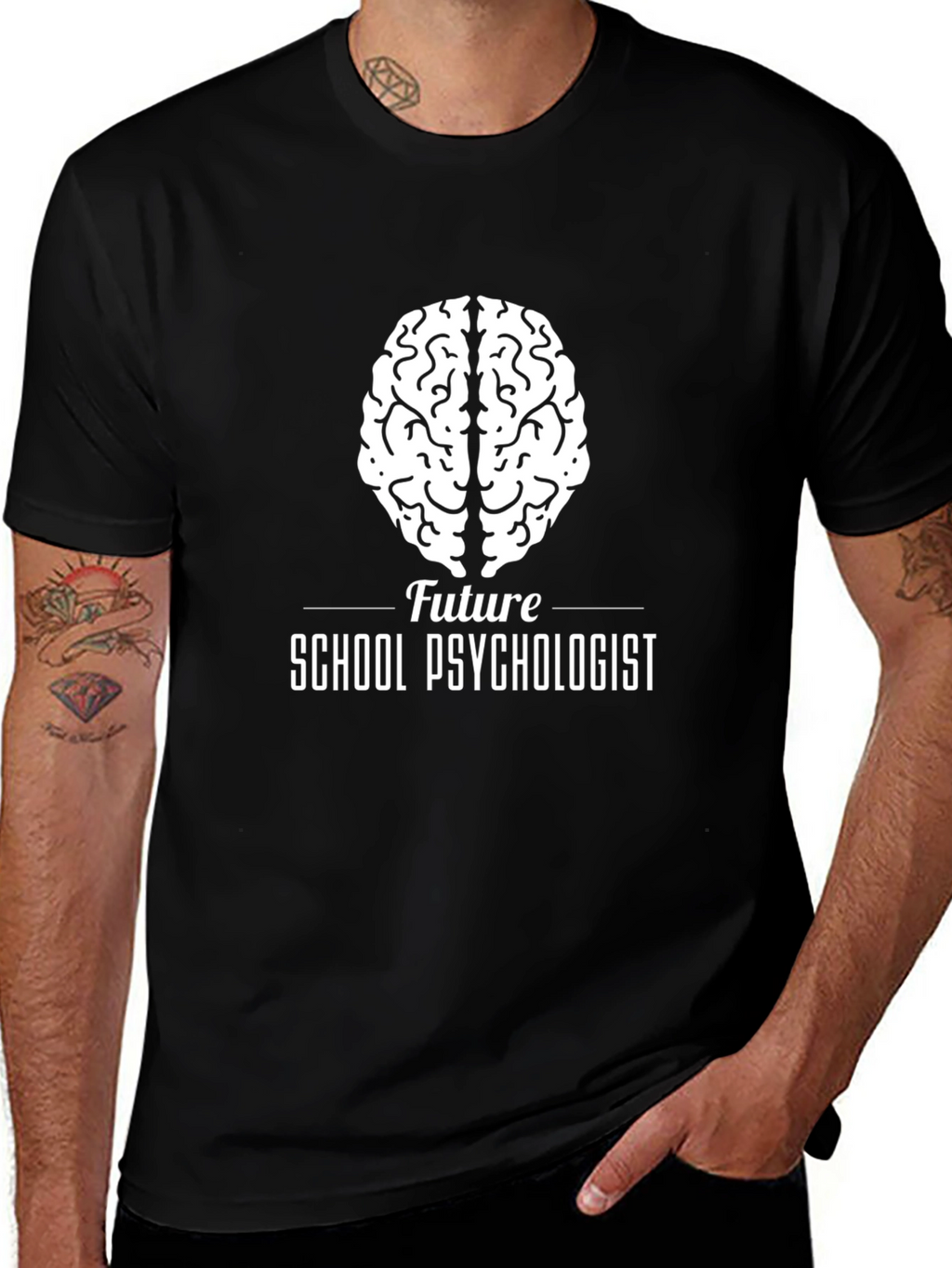Future School Psychologist Brain Graphic T-Shirt