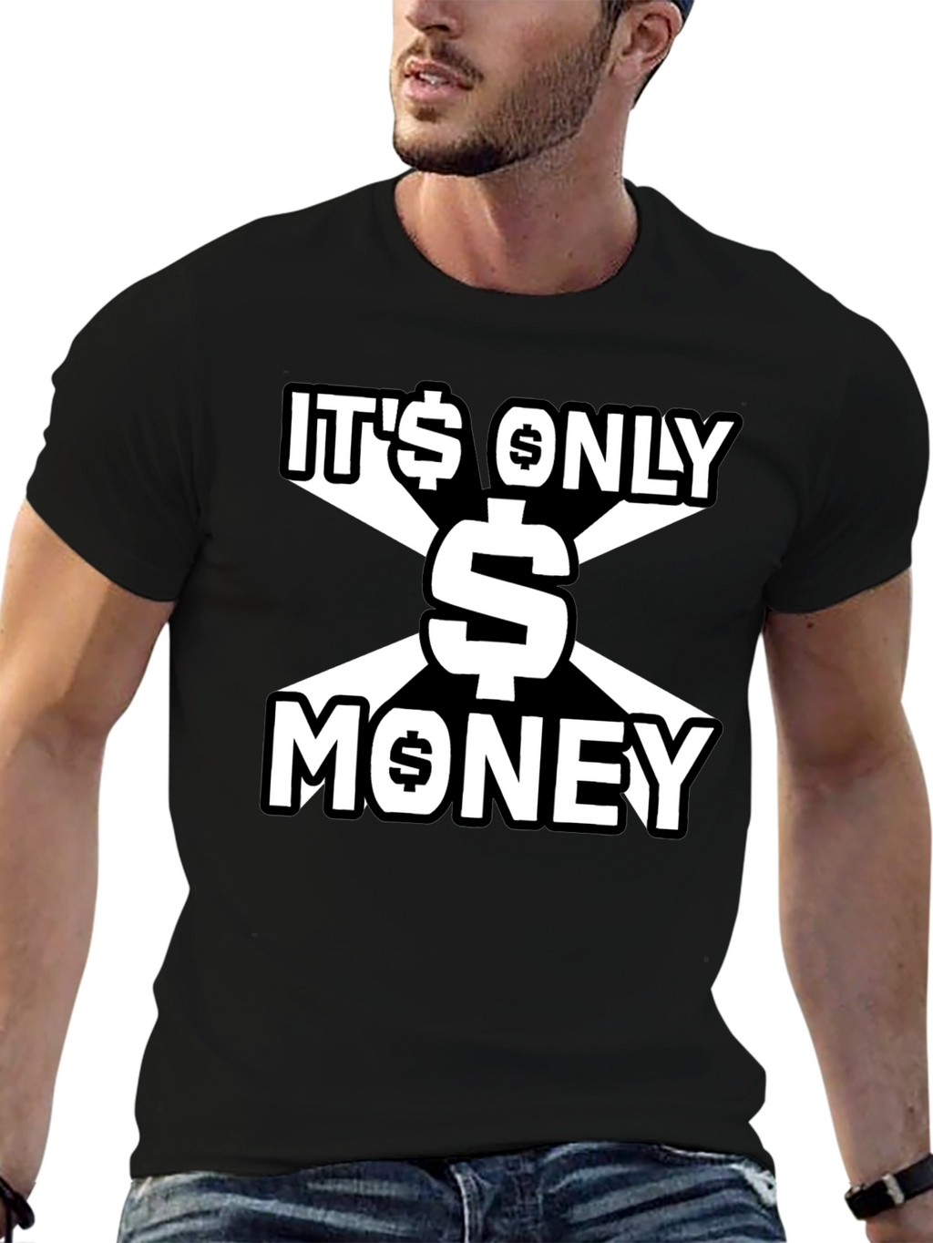 Its Only Money Graphic Tee - Black