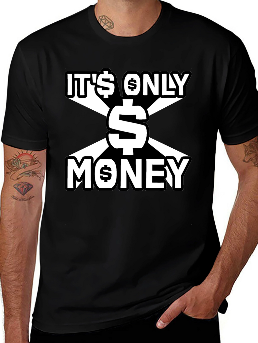 Its Only Money Graphic Tee - Black
