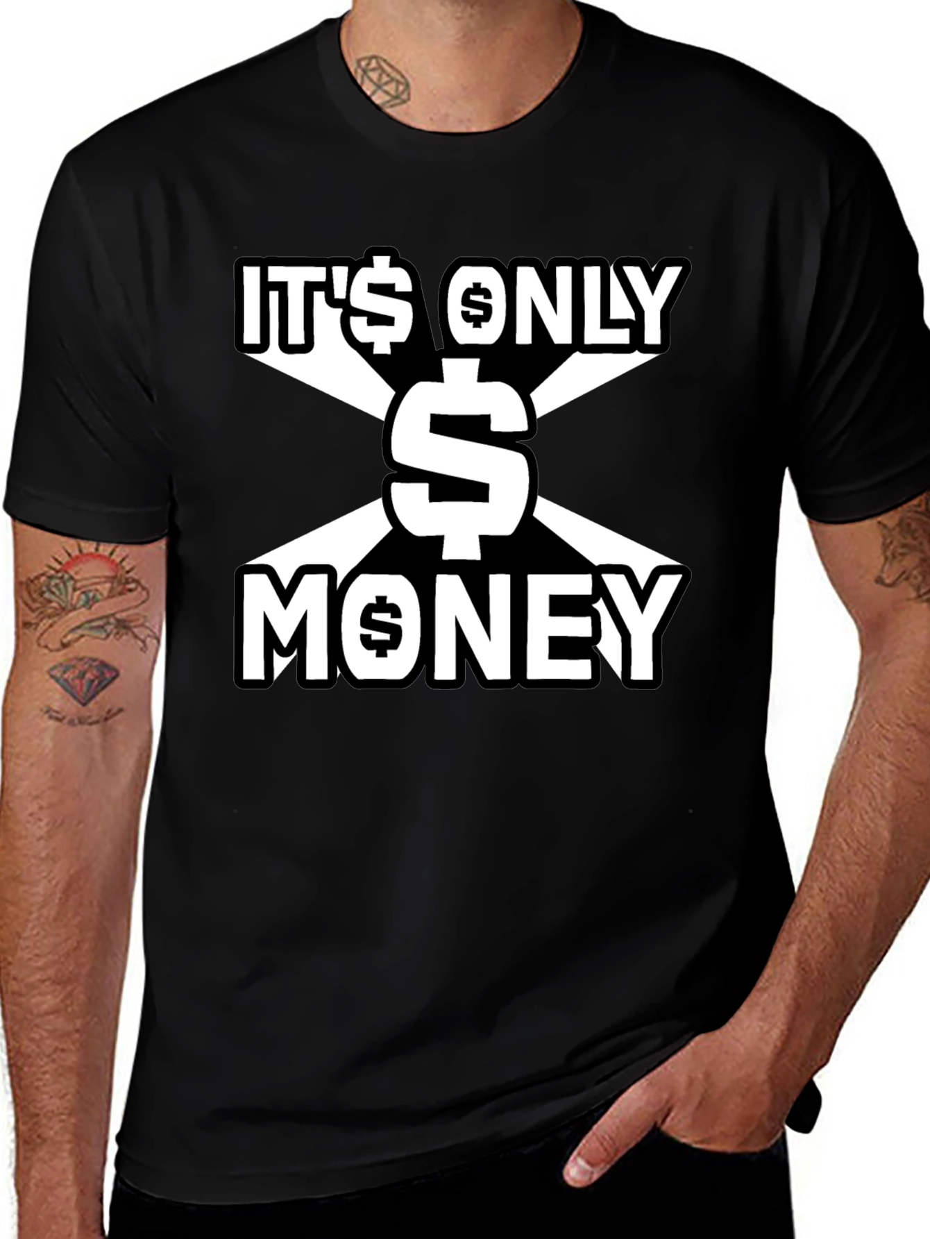 Its Only Money Graphic Tee - Black