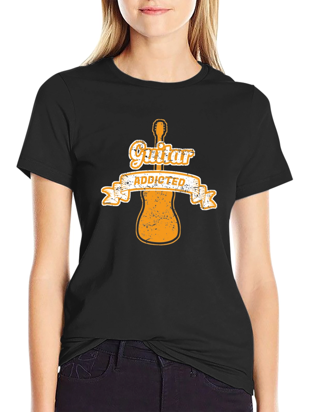 Guitar Addicted Graphic Tee - Musician T-Shirt