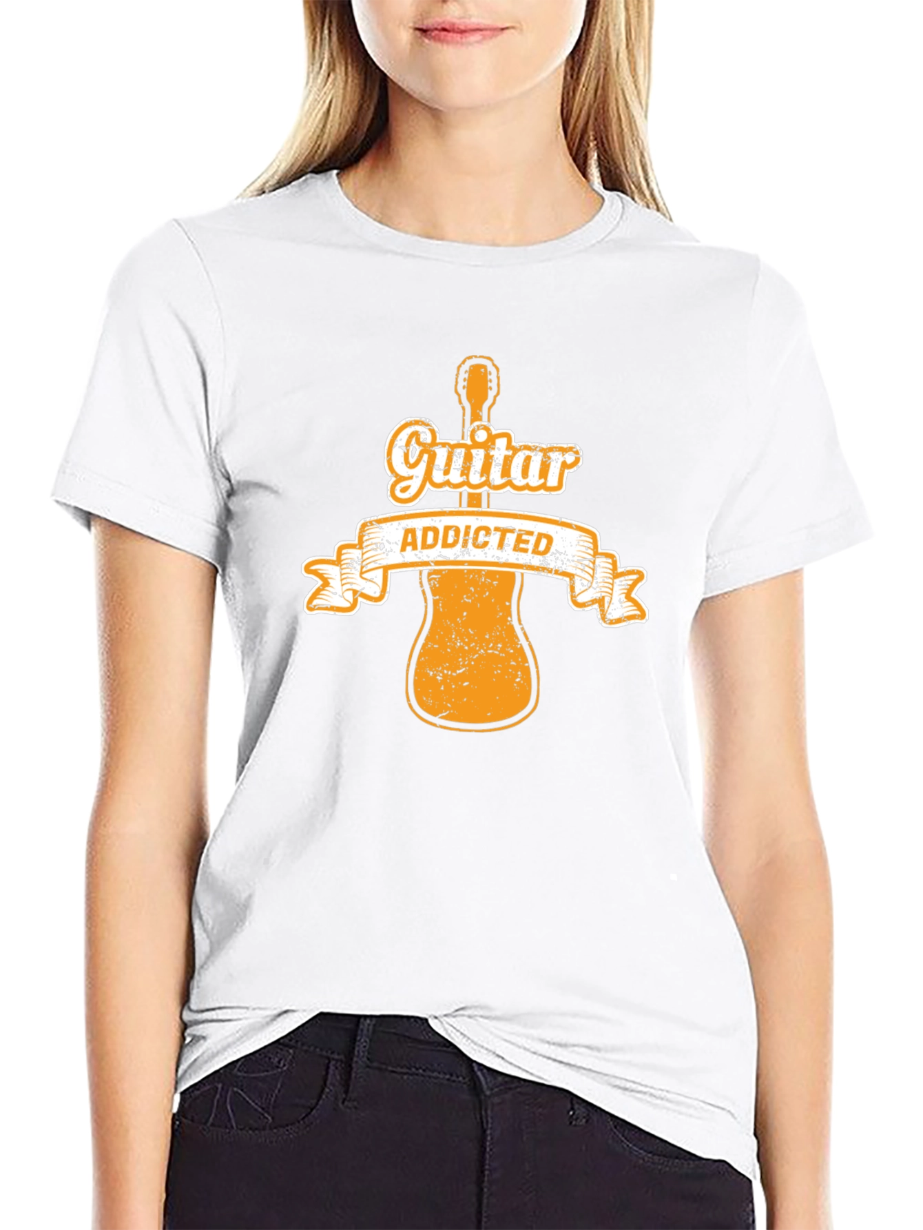 Guitar Addicted Graphic Tee - Musician T-Shirt