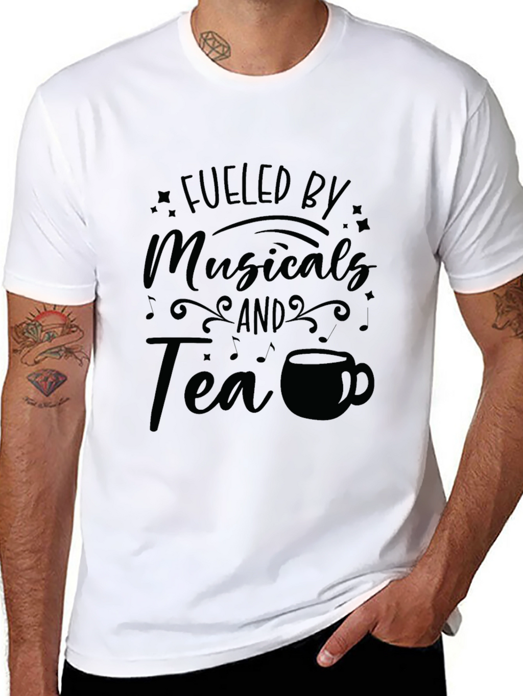 Fueled by Musicals and Tea Graphic T-Shirt