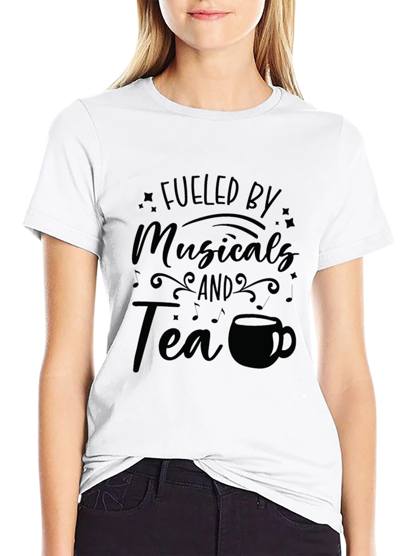Fueled by Musicals and Tea Graphic T-Shirt
