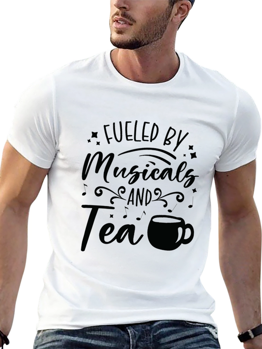 Fueled by Musicals and Tea Graphic T-Shirt