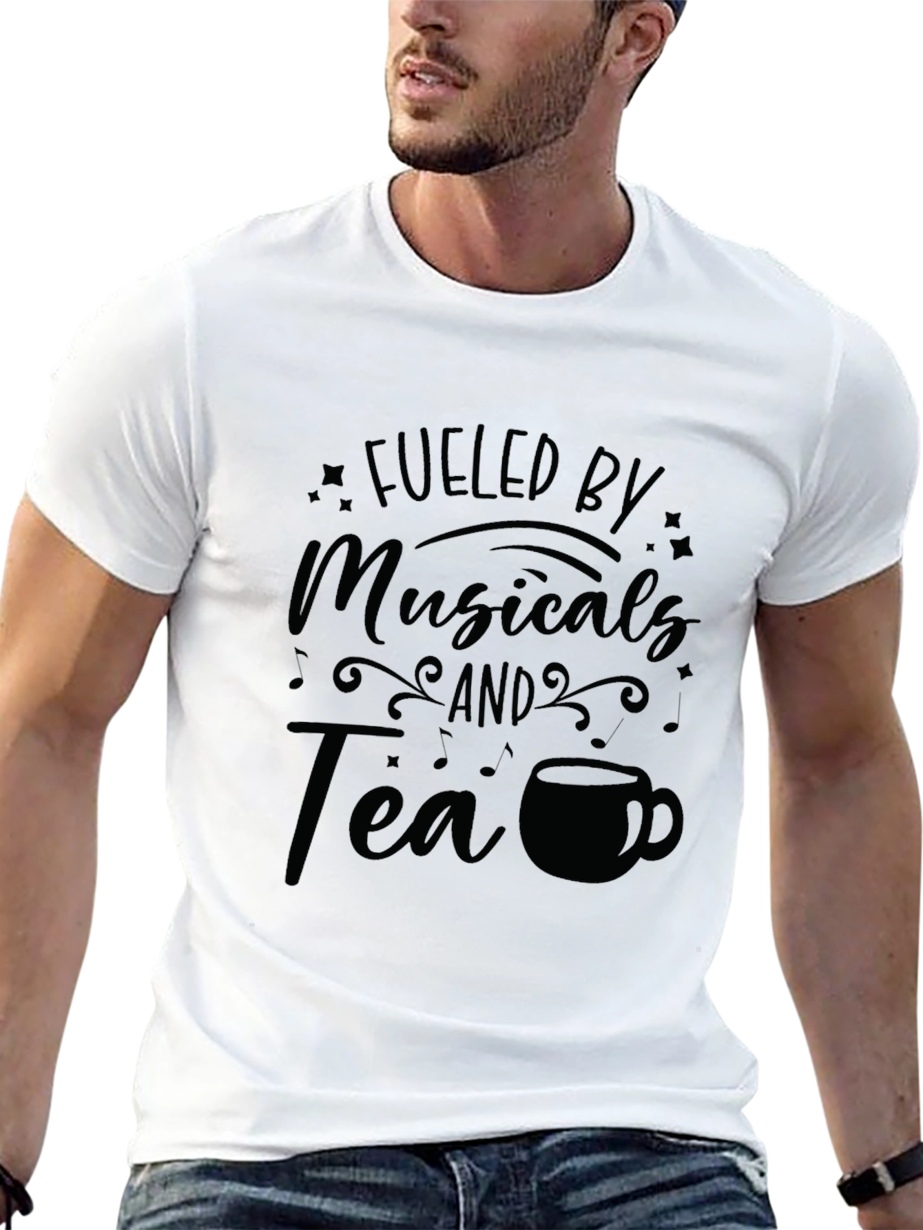 Fueled by Musicals and Tea Graphic T-Shirt