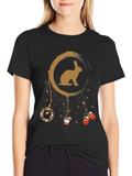 Festive Rabbit Dreamcatcher Graphic Tee