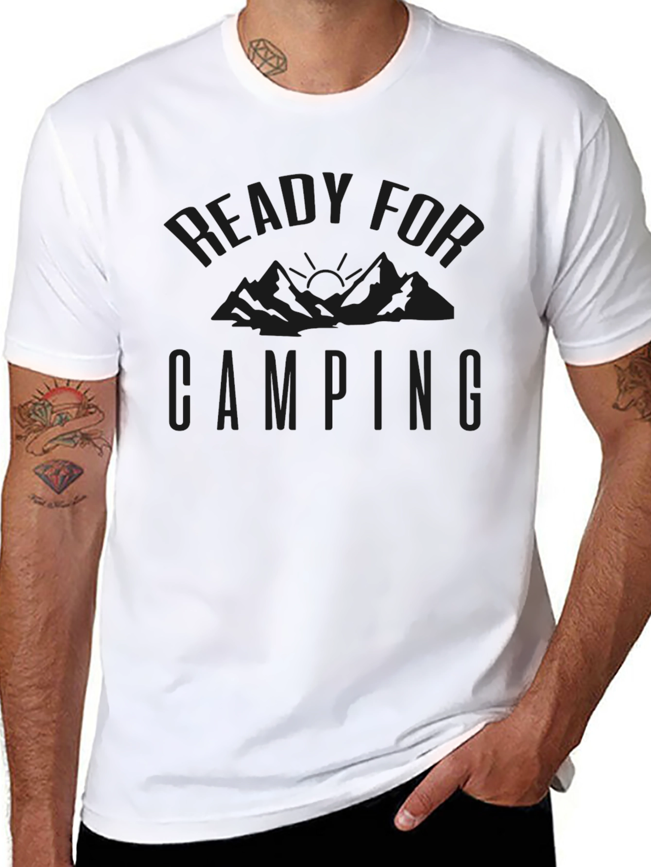 Ready For Camping Black T-Shirt