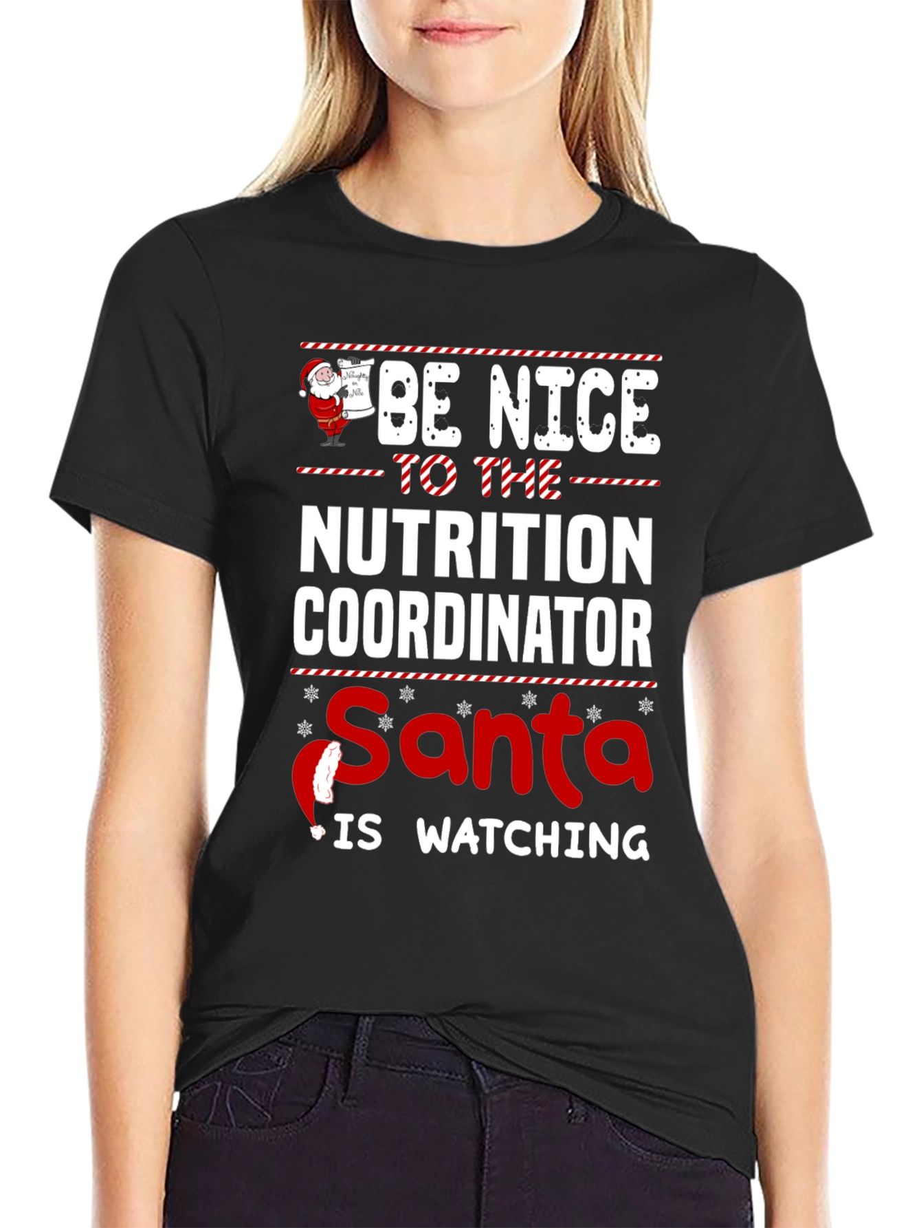 Nutrition Coordinator Santa Watching T-Shirt