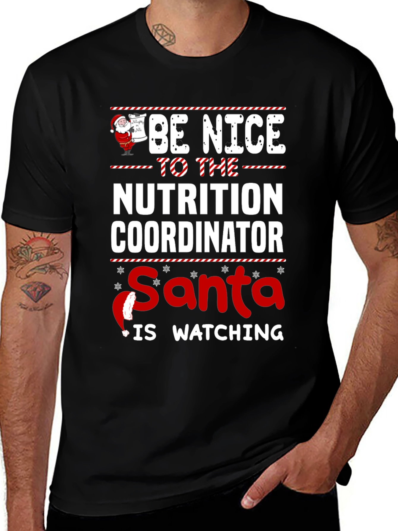 Nutrition Coordinator Santa Watching T-Shirt
