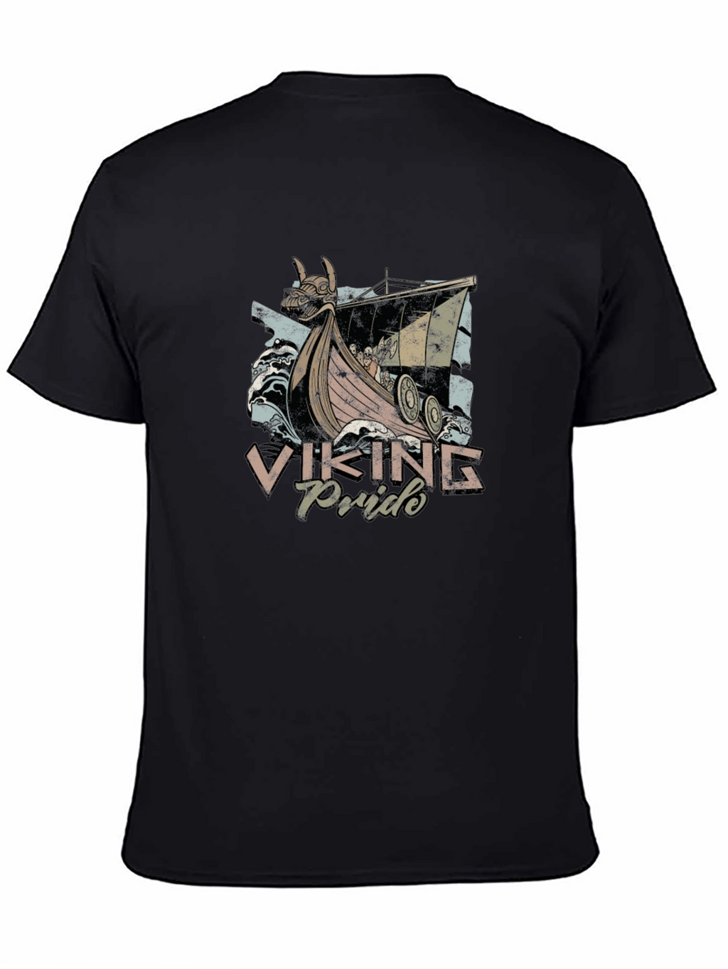 Viking Pride Graphic Tee - Black Cotton T-Shirt