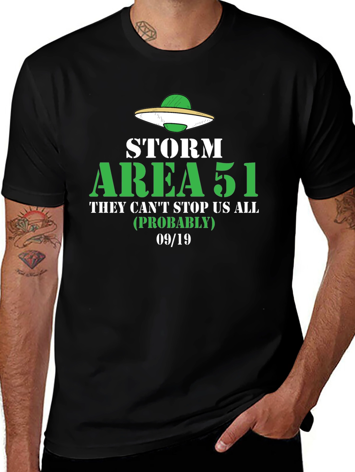 Storm Area 51 T-Shirt - They Cant Stop Us All