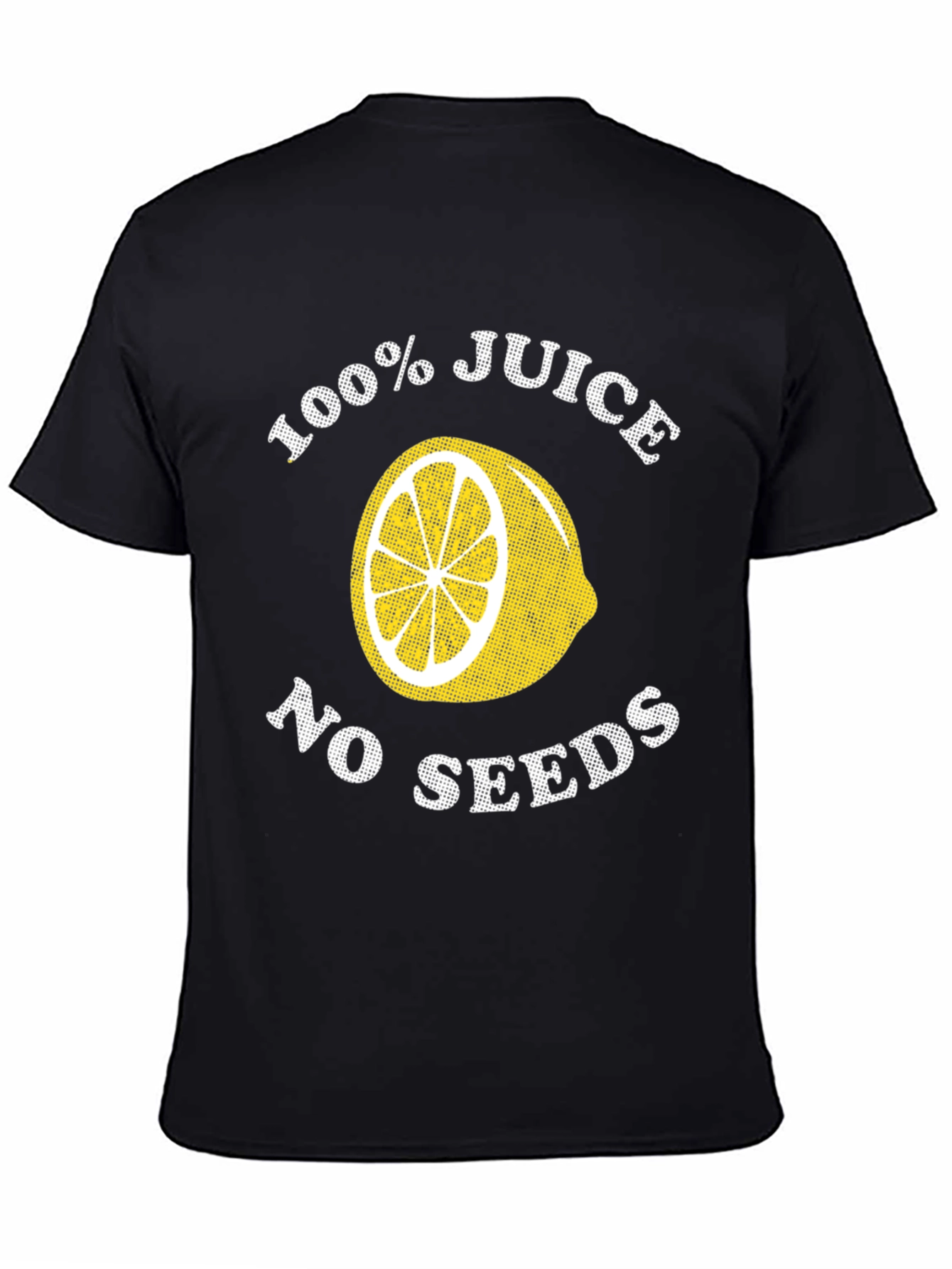 100% Juice No Seeds Graphic Tee - Black Cotton T-Shirt