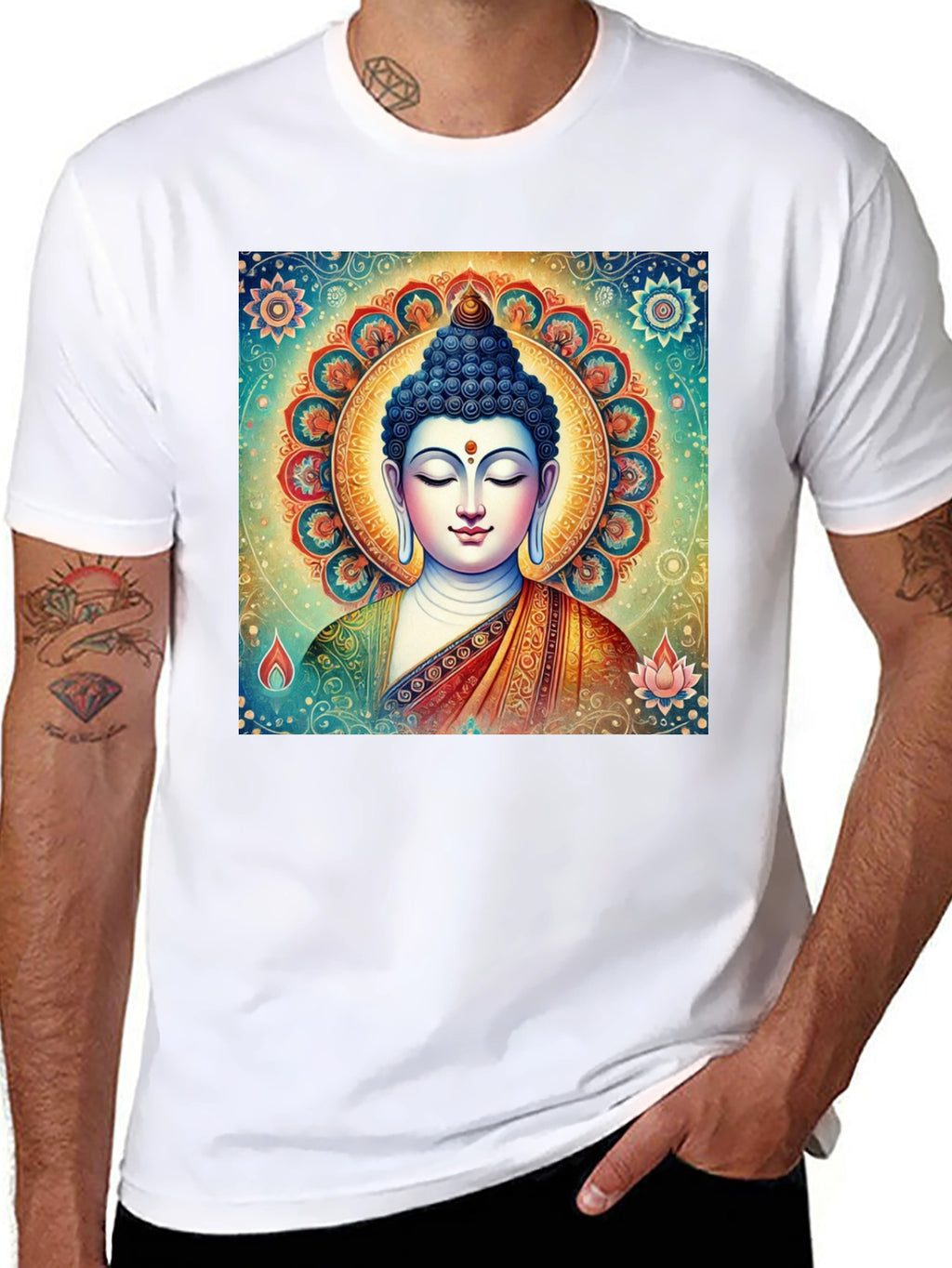 Buddha Graphic Tee - Spiritual Art Shirt
