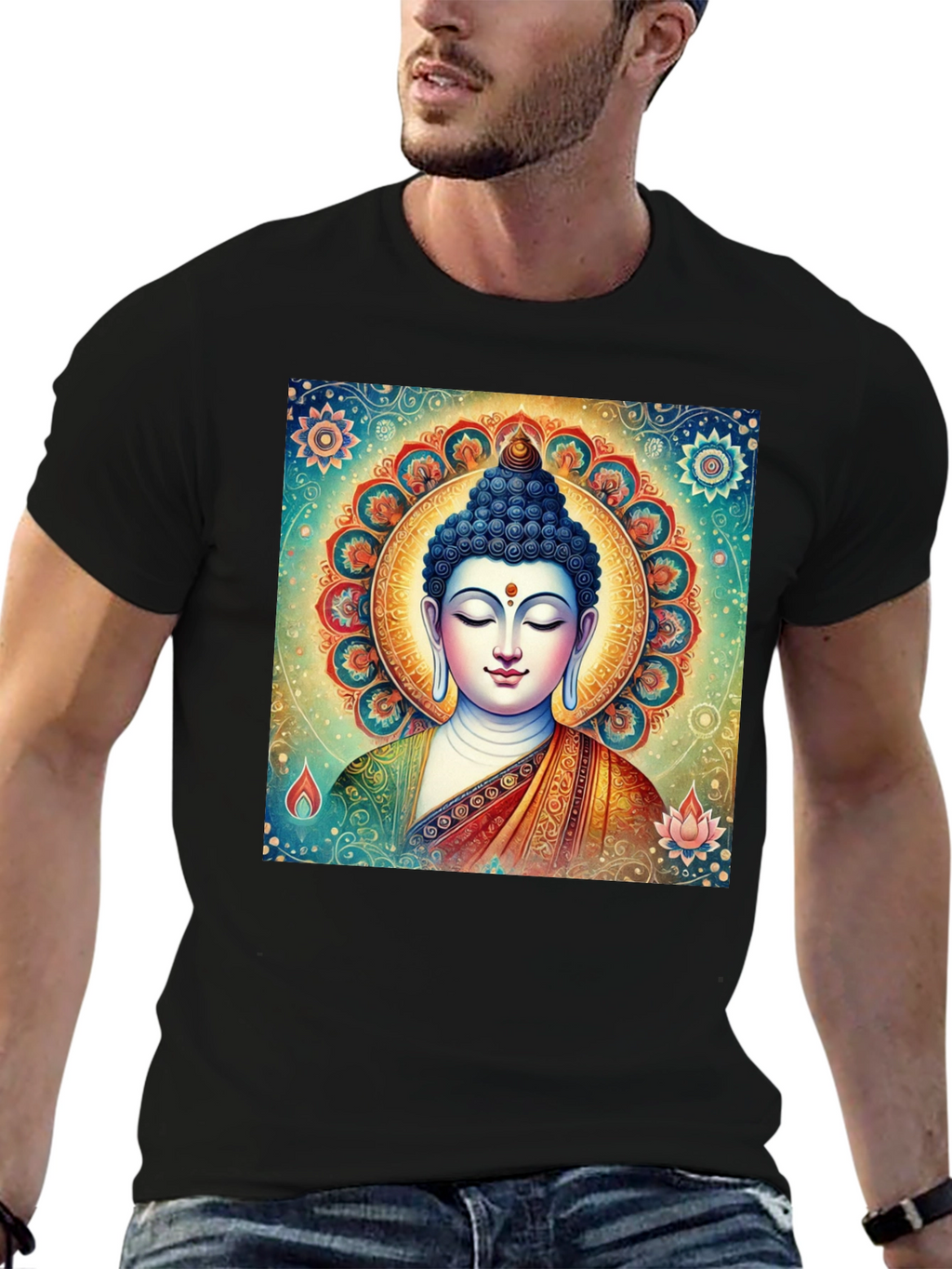 Buddha Graphic Tee - Spiritual Art Shirt