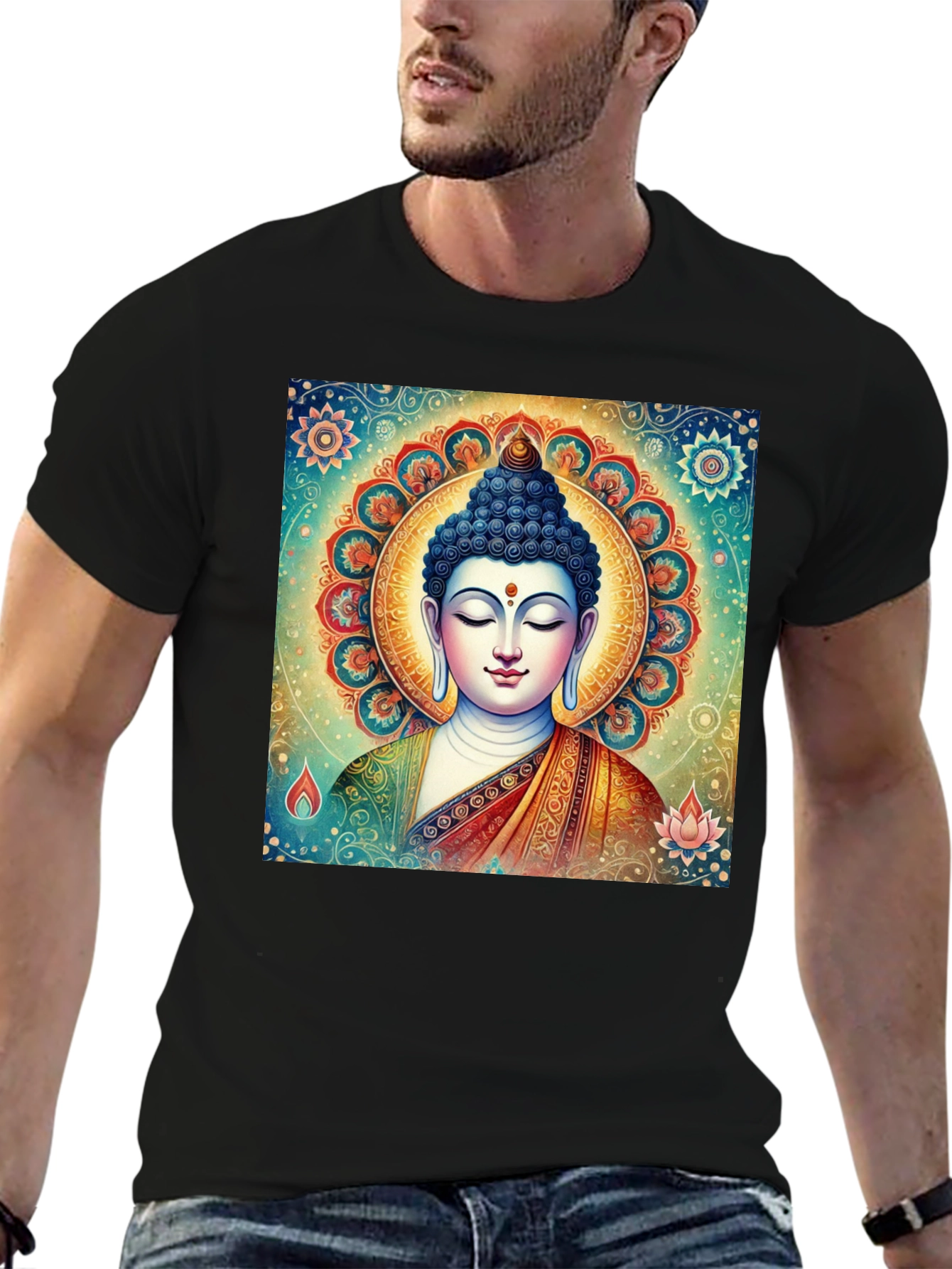 Buddha Graphic Tee - Spiritual Art Shirt